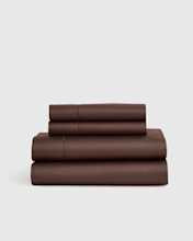 Signature Giza Cotton Sateen Sheet Set, Color Espresso, Size Queen