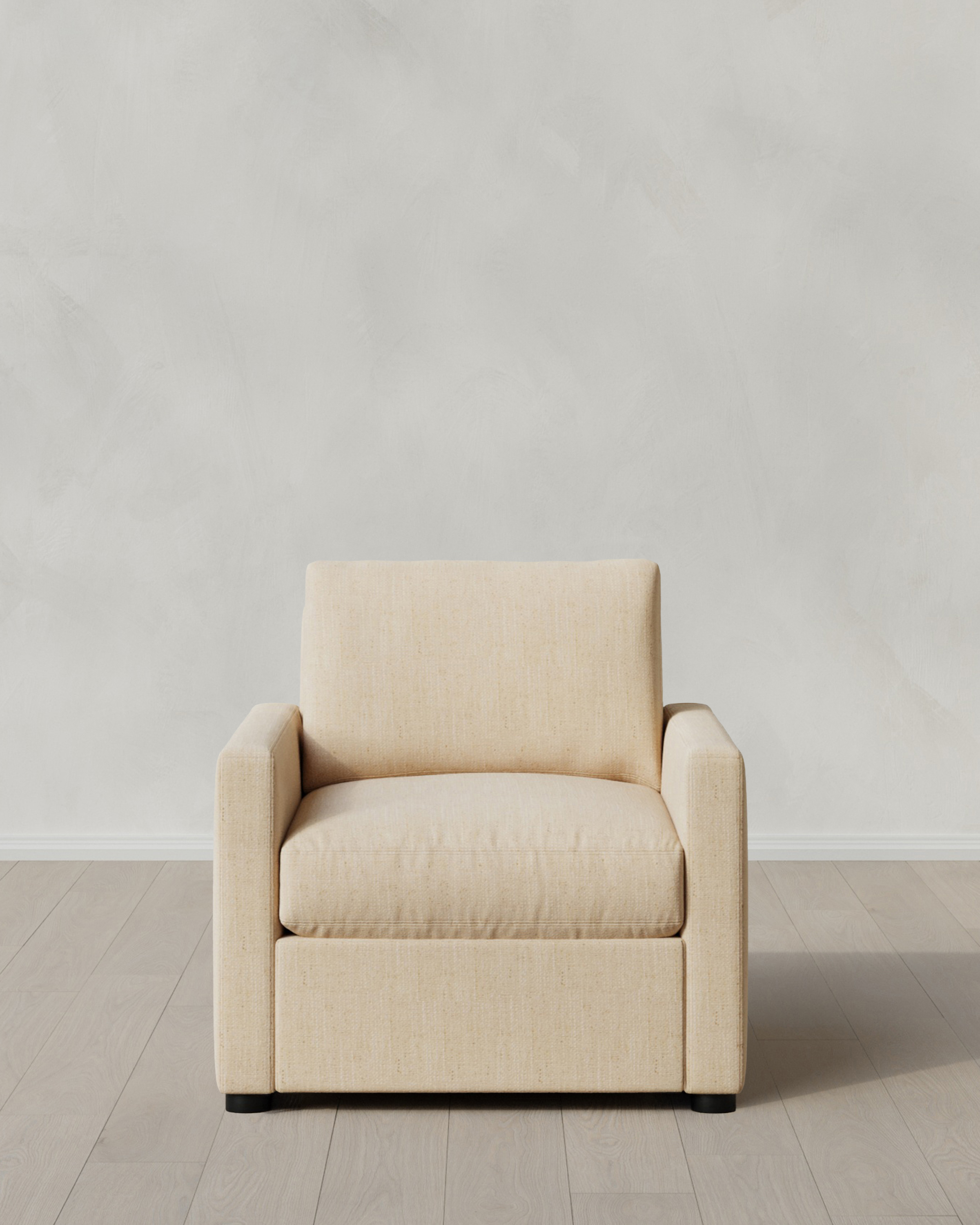 Eggshell Brennan Accent Chair in Performance Chenille Linen Blend