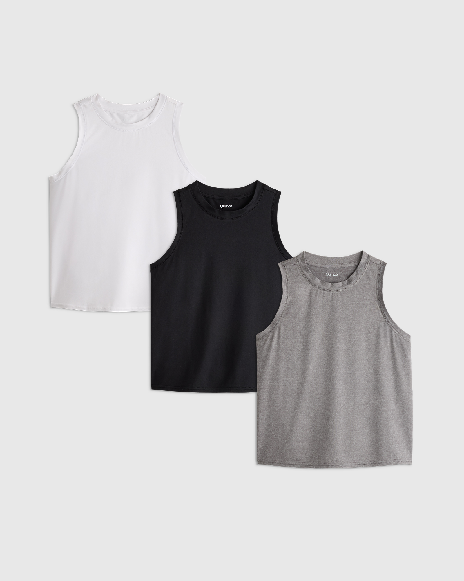 White Flowknit Breeze High-Neck Tank 3 Pack Bundle