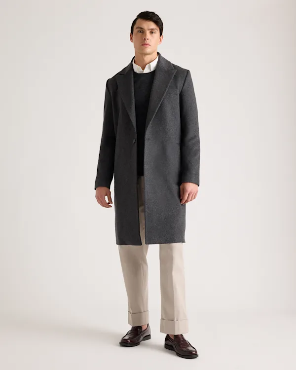 Italian Wool Belted Overcoat