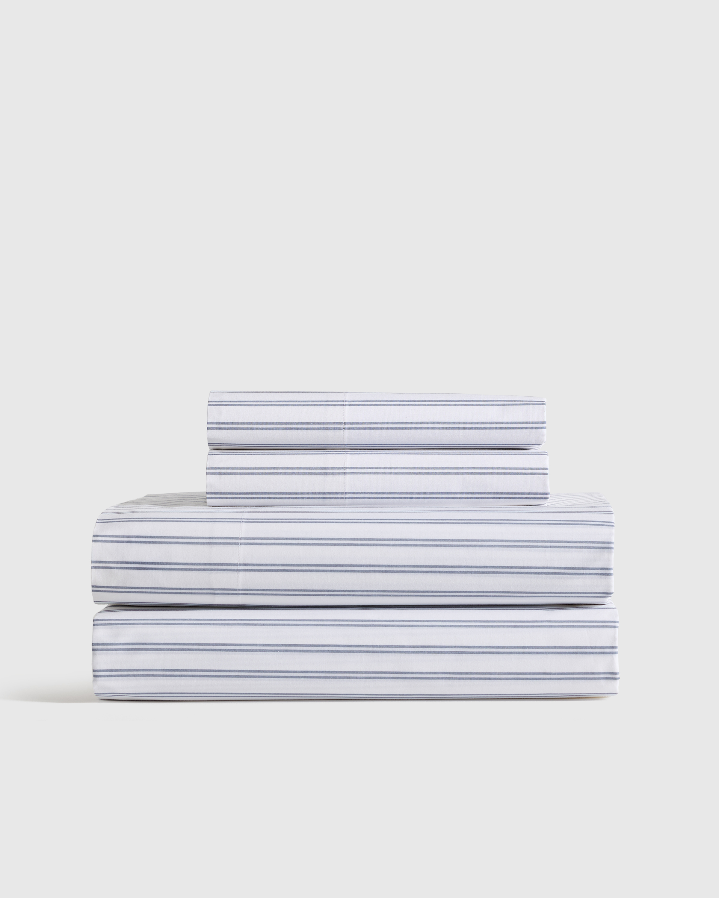 Double Stripe Mineral Classic Organic Percale Sheet Set