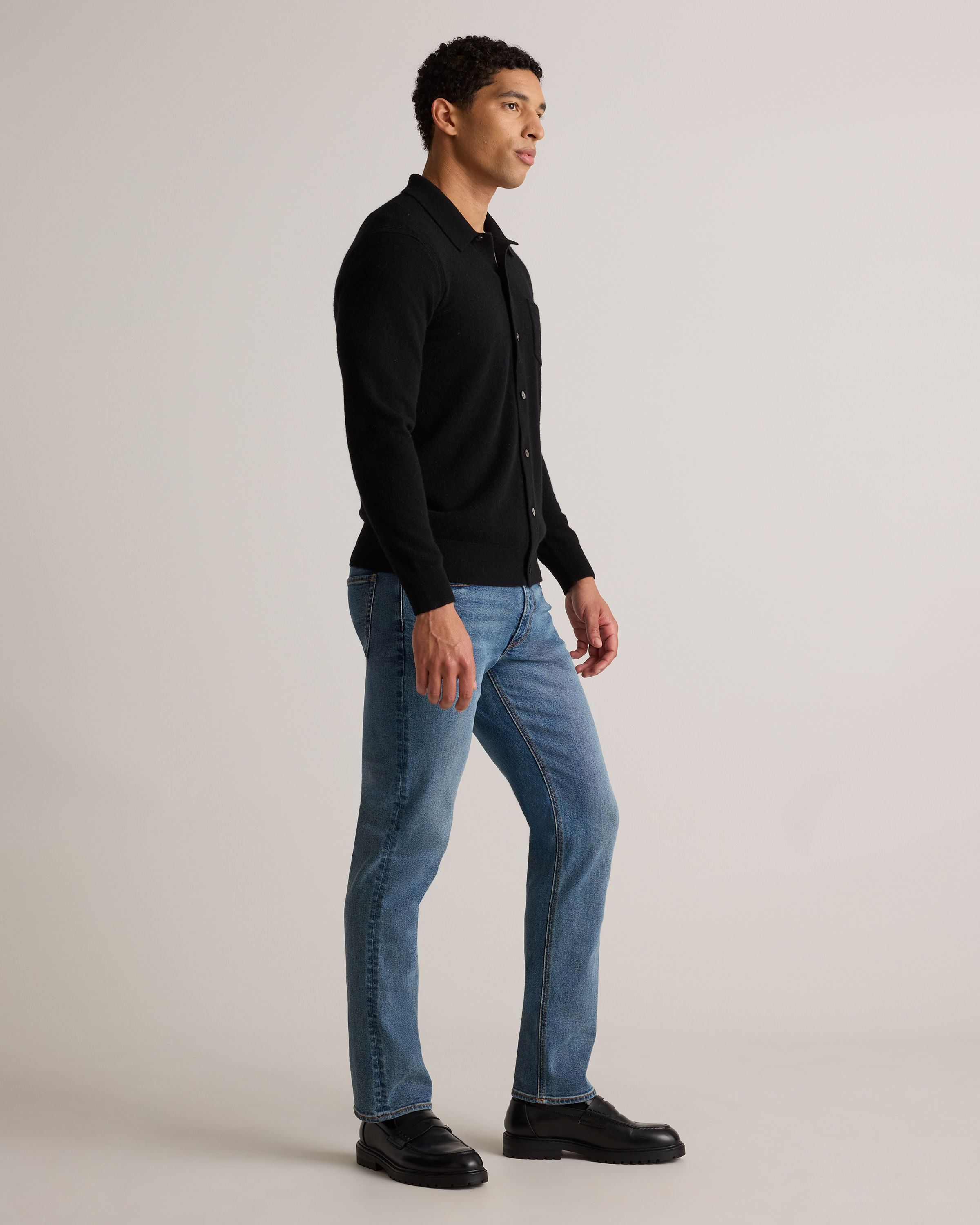 Mongolian Cashmere Button Down Sweater