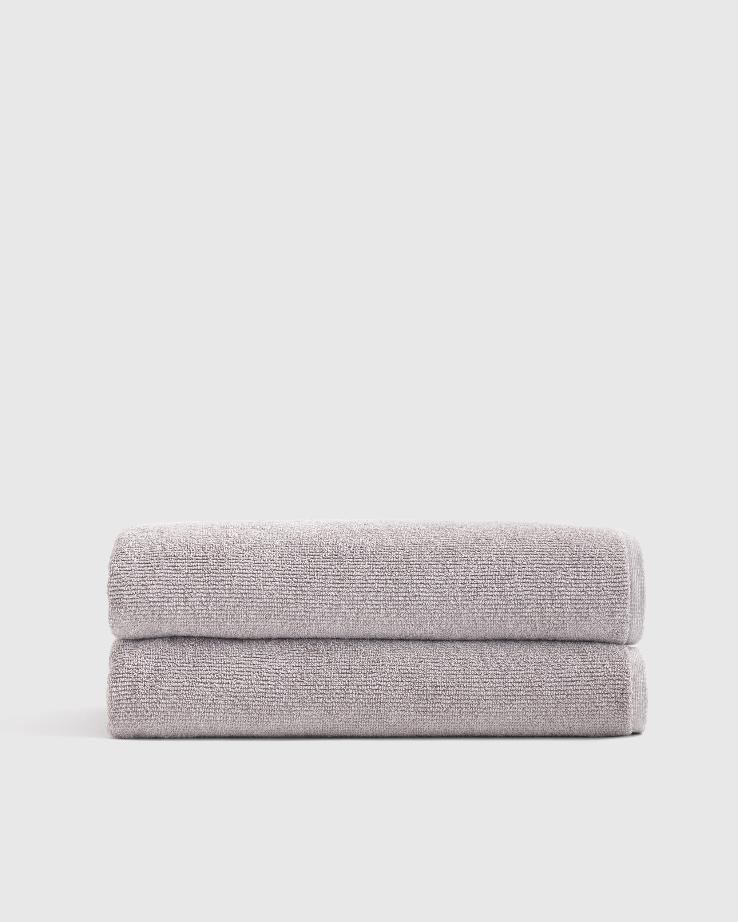 Grey Turkish Ribbed Quick Dry Bath Sheet (Set of 2)