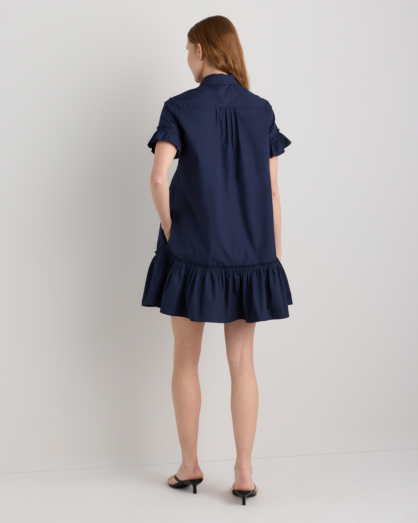 open lace back dress Moving Forward Oversize Button-Up Mini Shirt Dress LT Blue / L