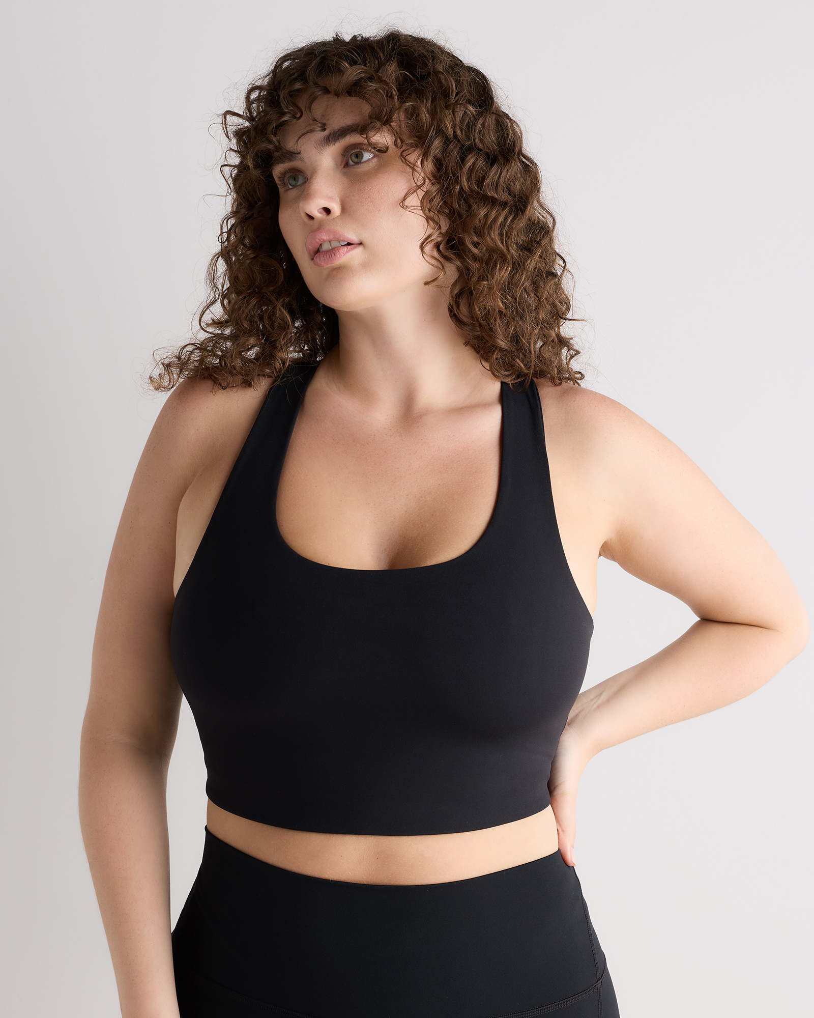 Black Ultra-Form Scoop Neck Longline Bra