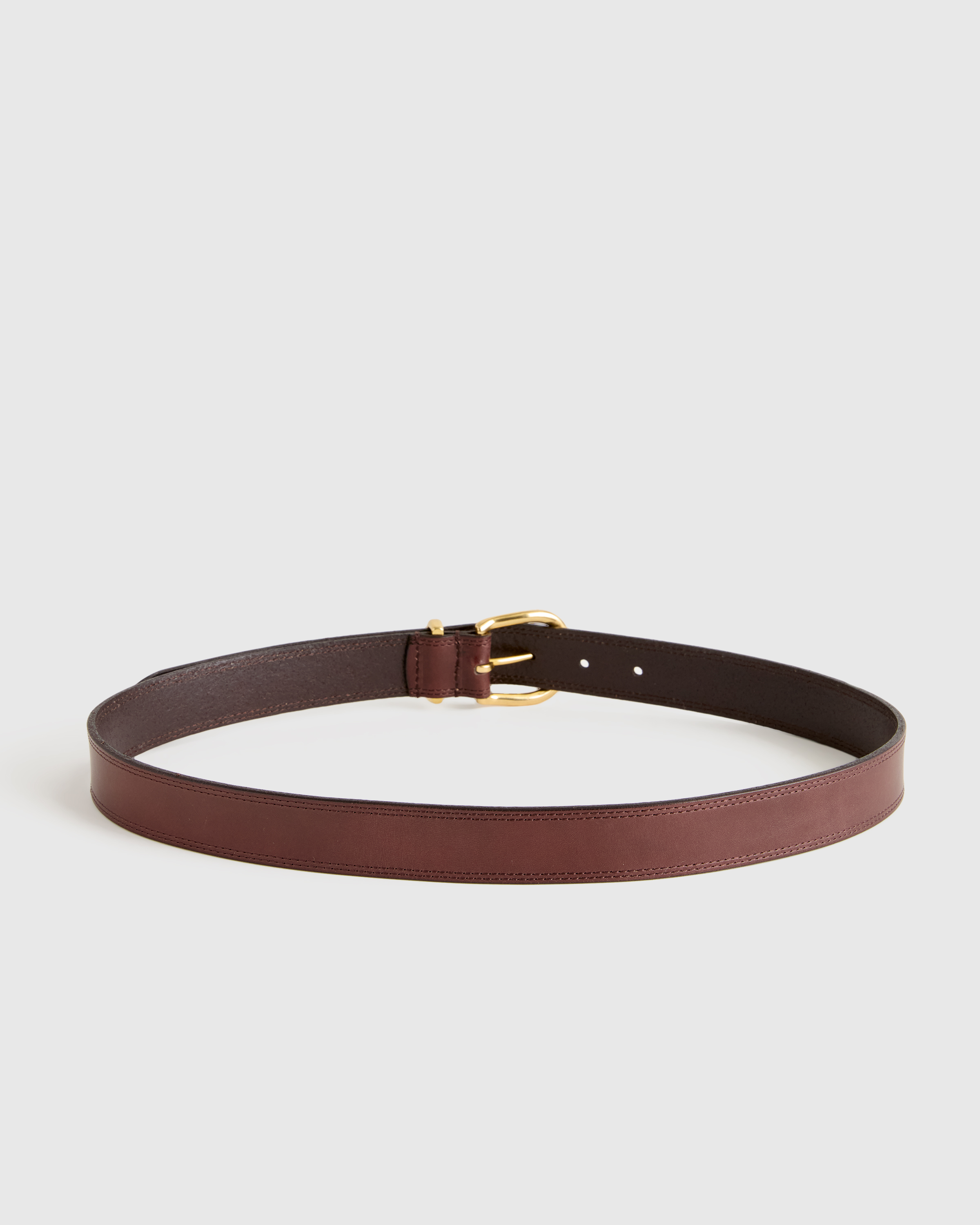 Allegra European Leather Belt in Espresso Brown display picture 2