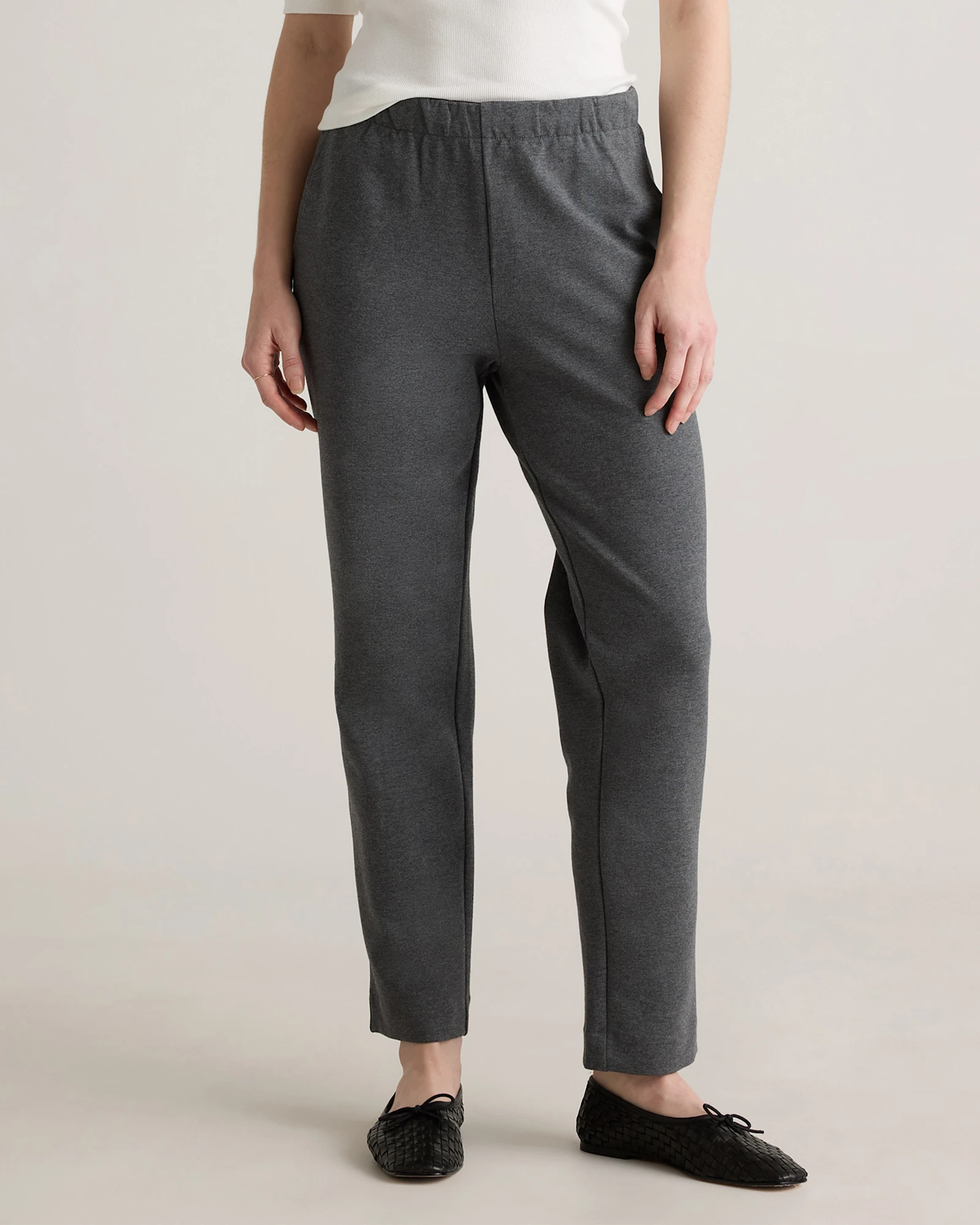 Organic Cotton Double Knit Straight Pants