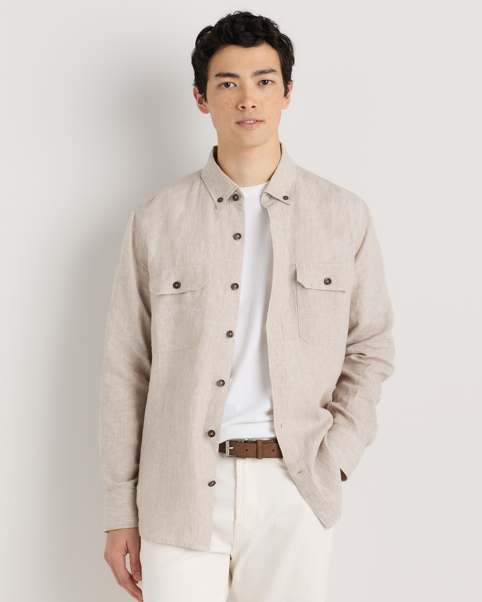 Flax 100% European Linen Utility Shirt