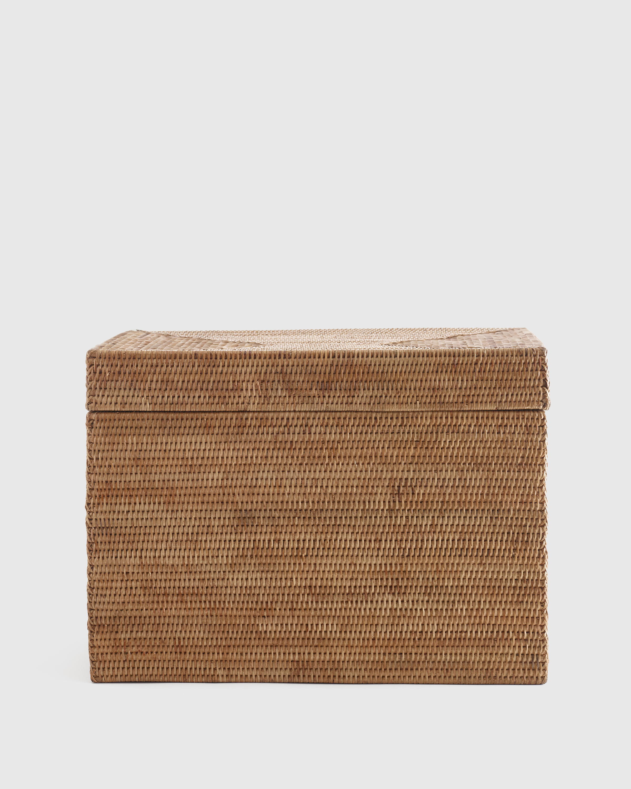 Handwoven Rattan Hinged Chest - Thumbnail 5