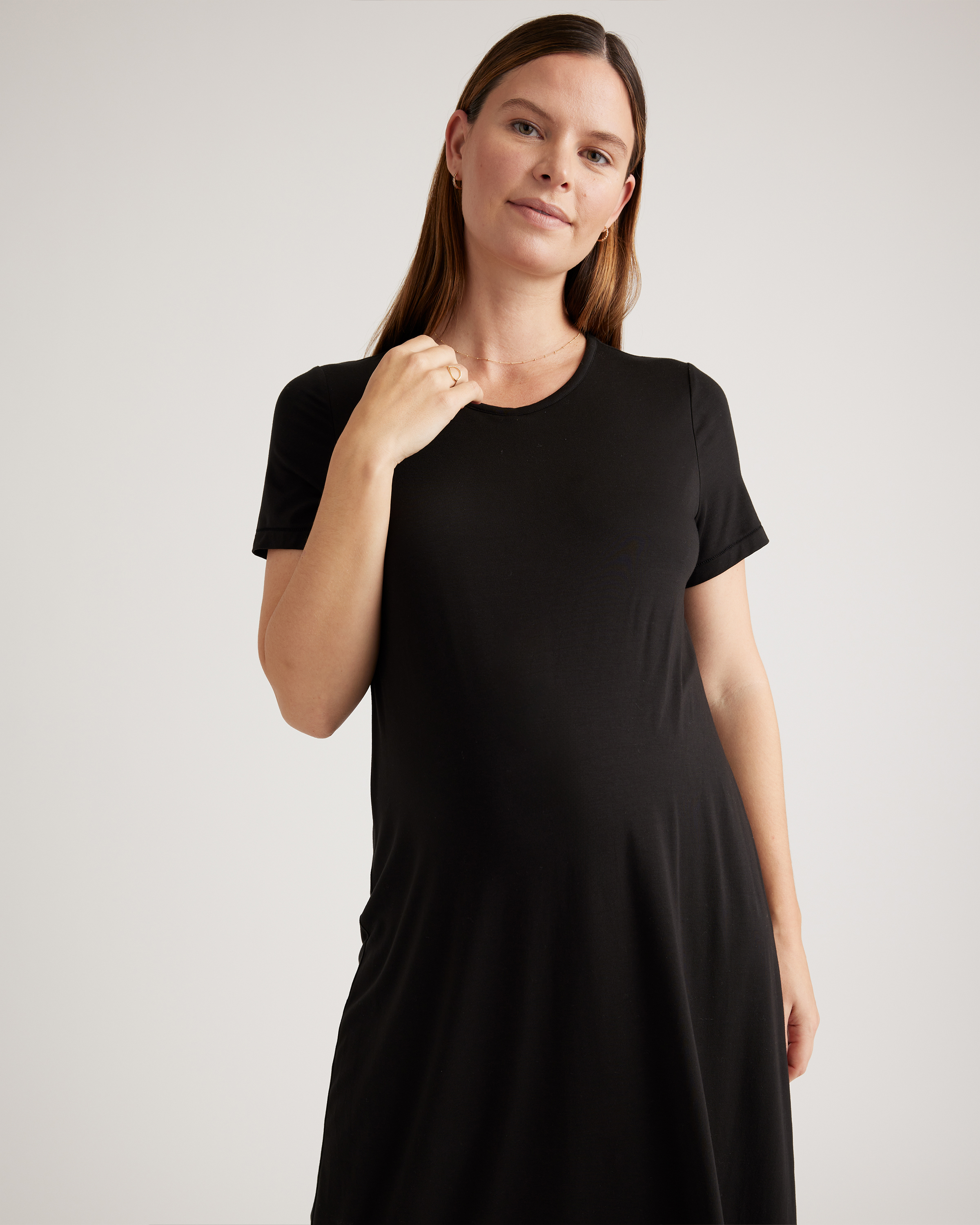 nursing jersey dress Bamboo Jersey Maternity & Nursing T-Shirt Dress