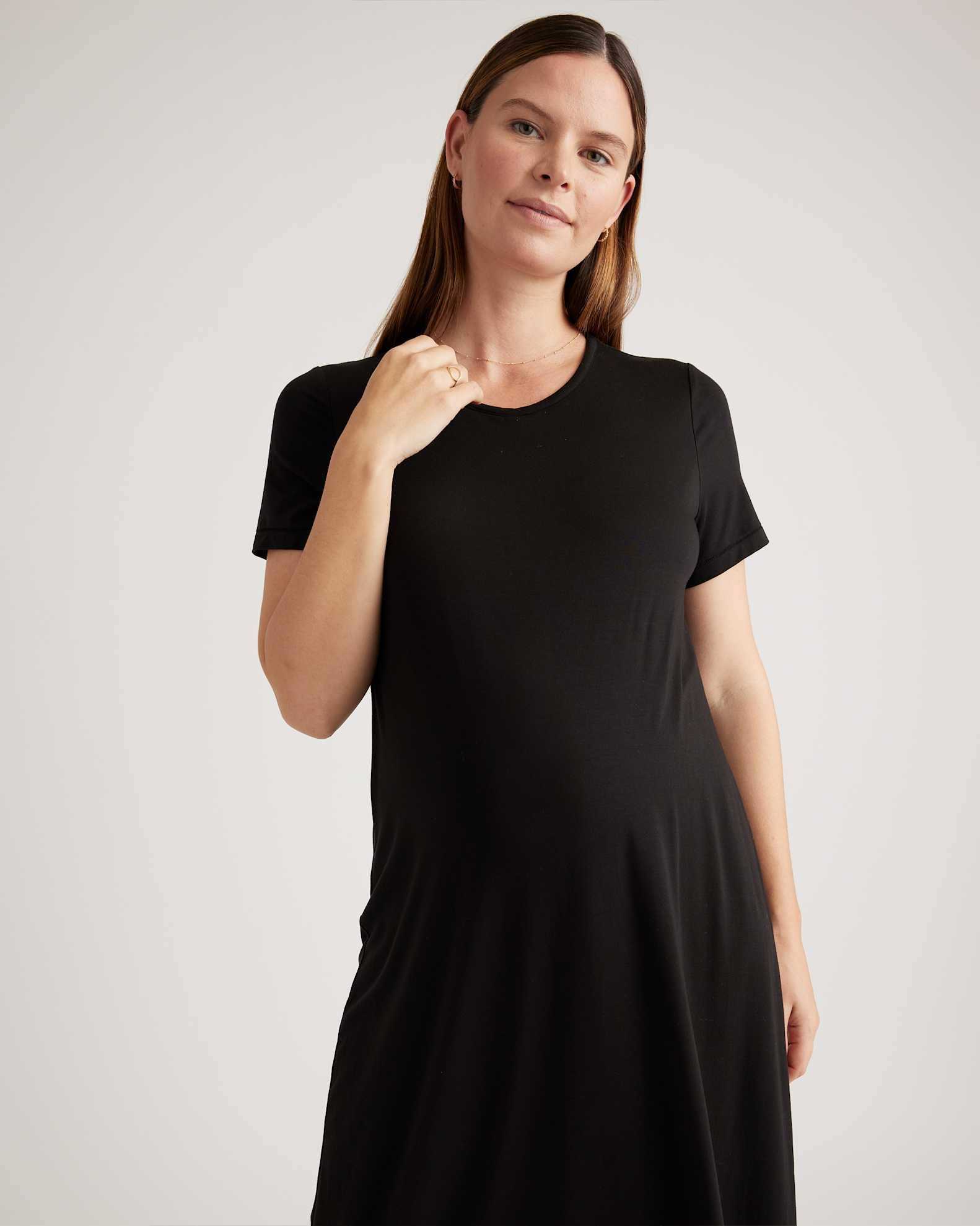 nursing tee shirt dress Latched Mama Drawstring T-Shirt Nursing Dress