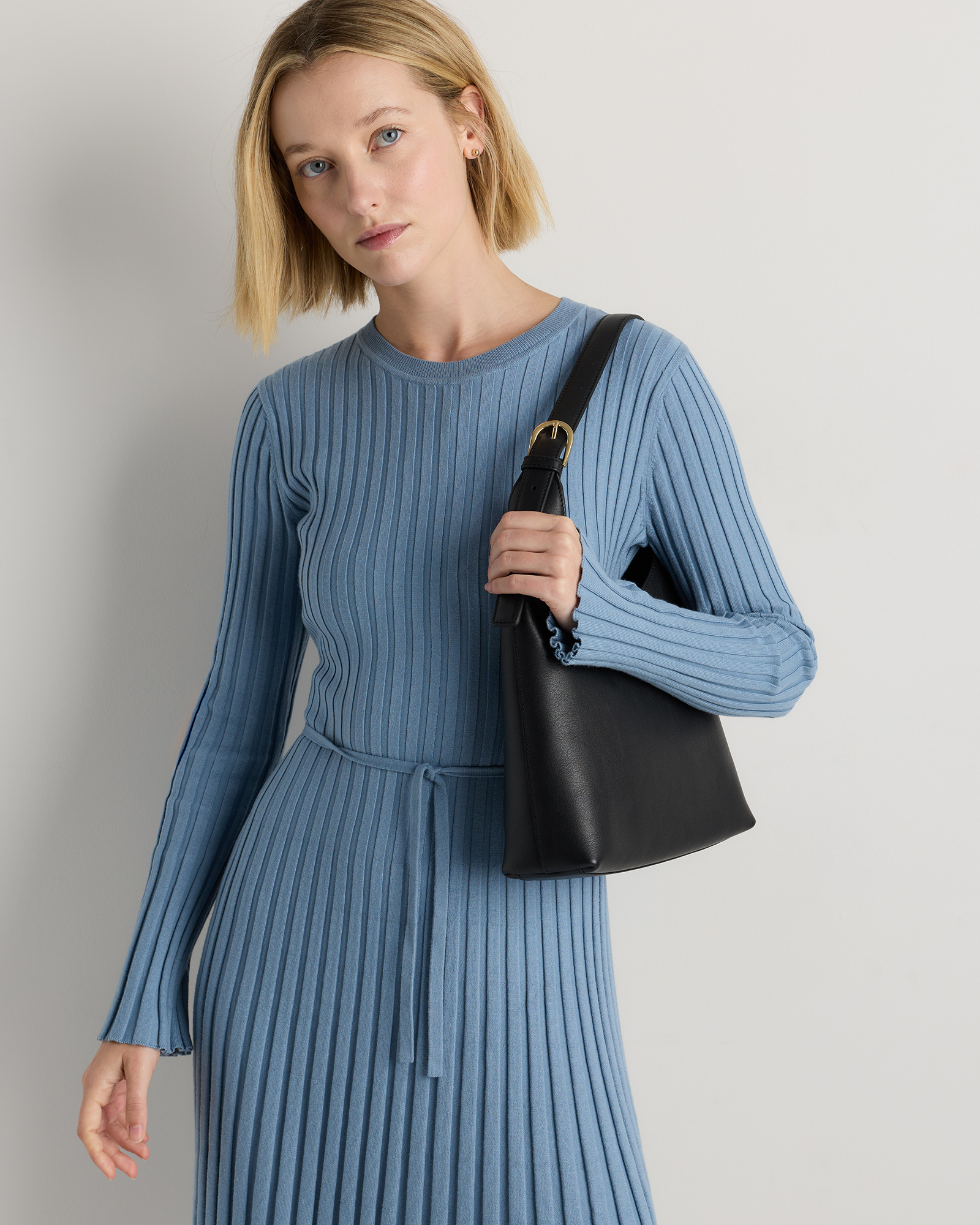 Full-Grain Leather Small Shoulder Bag
