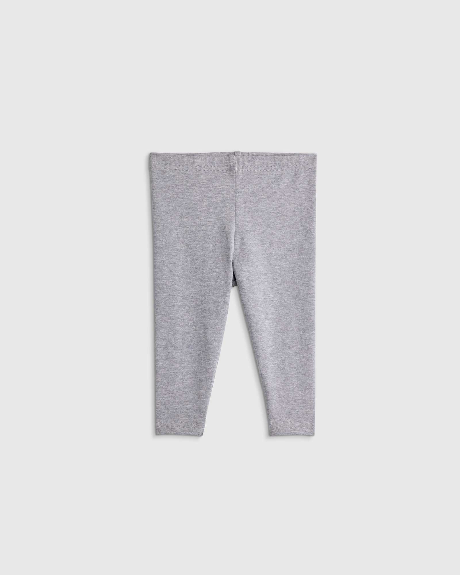 U--913 Baby Organic Cotton Leggings - BABY GIRL Heather Grey 16094 CROPPED