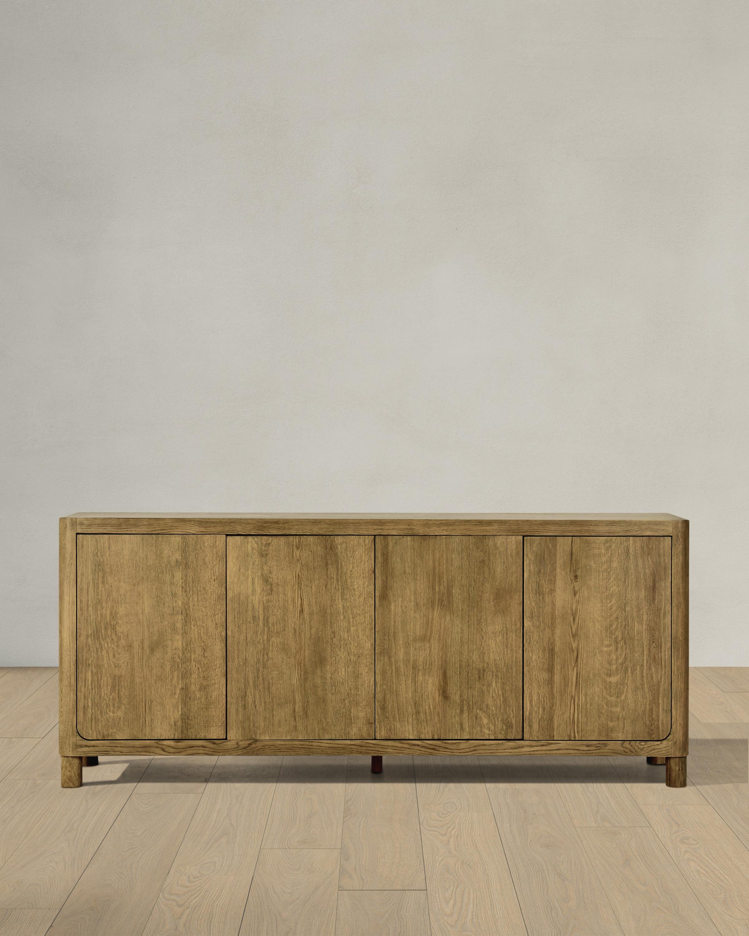 Light Brown Rustic Oak Sideboard