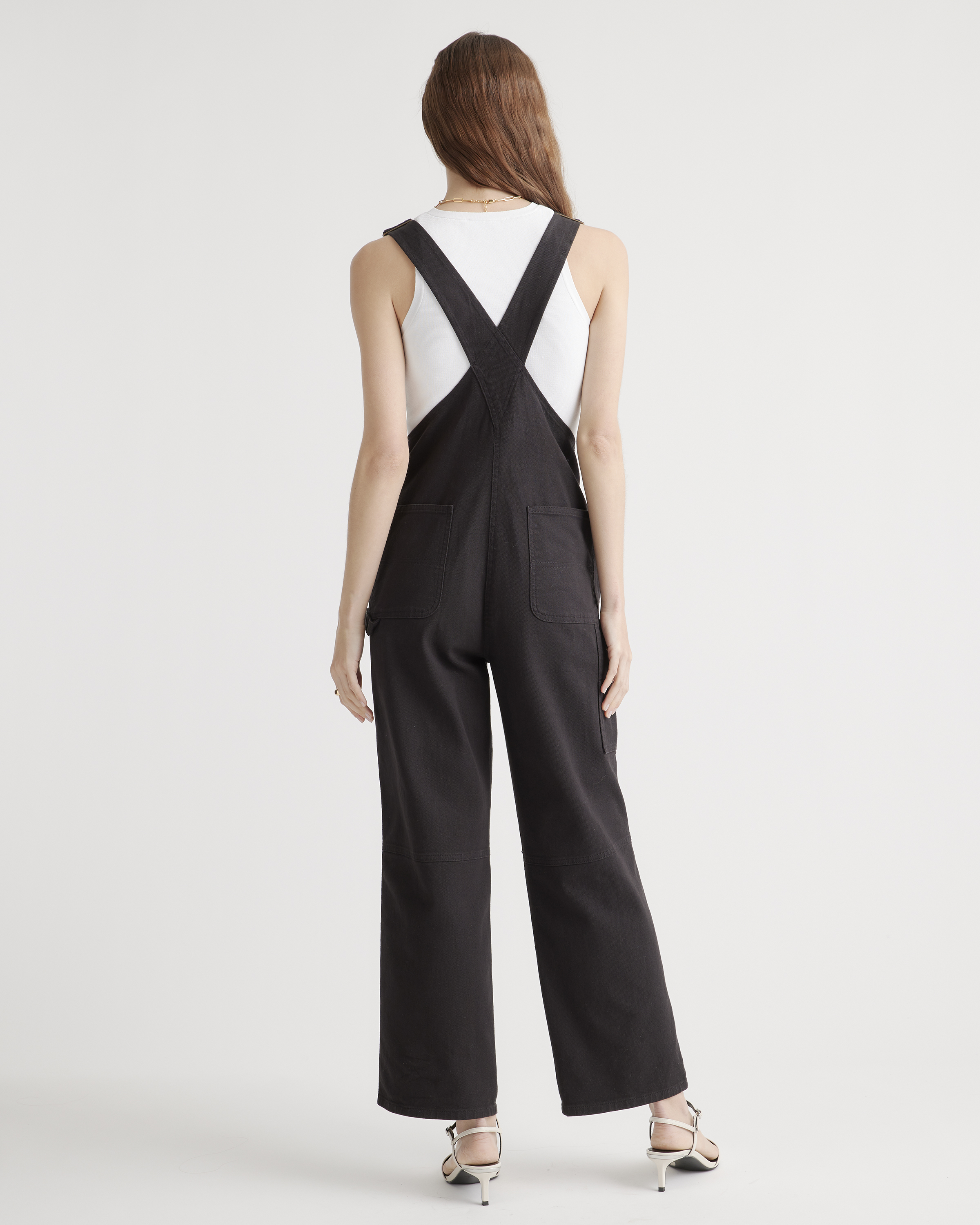 Organic Stretch Cotton Twill Relaxed Overalls display picture 1
