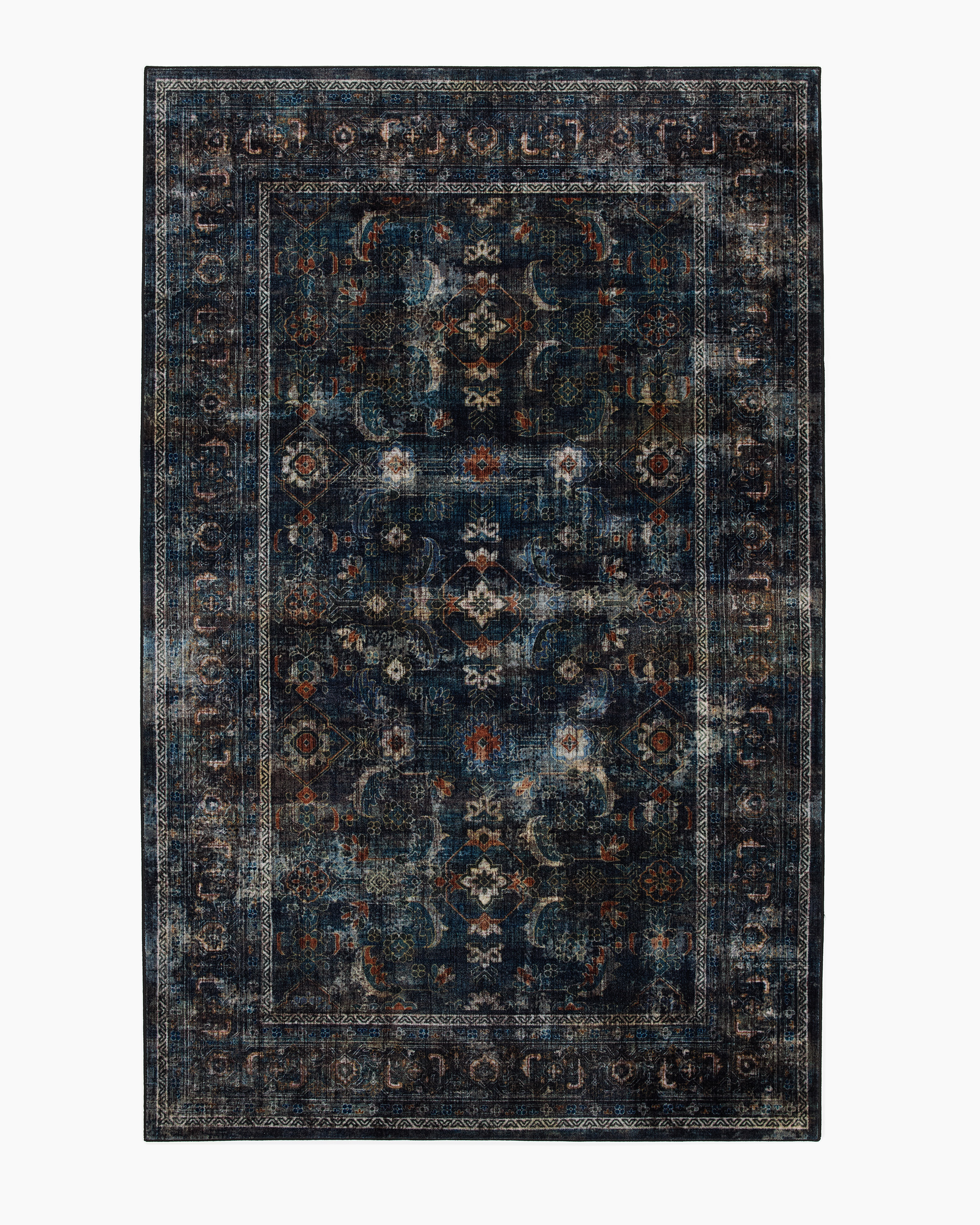 Navy Scott Washable Rug