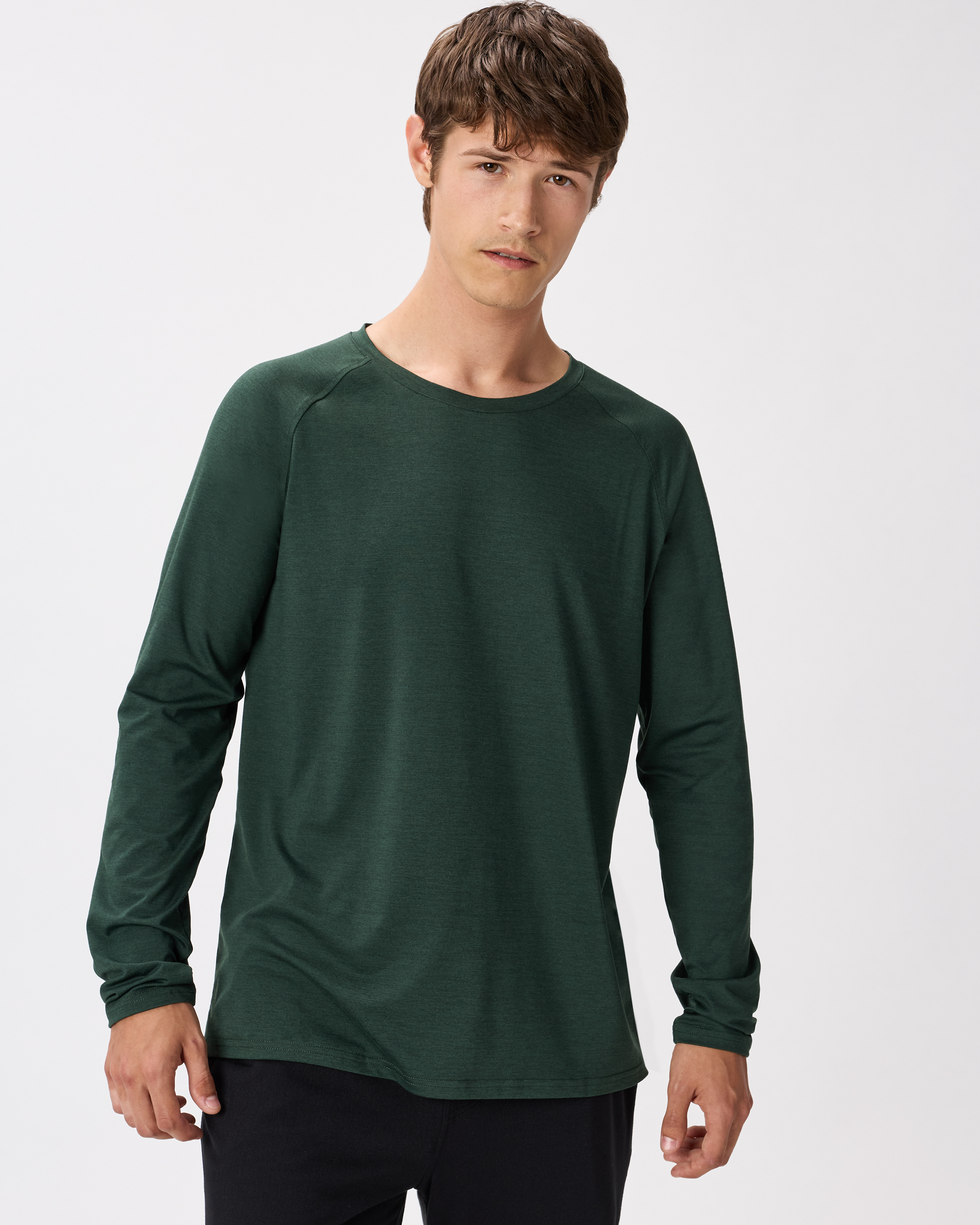Olive Flowknit Breeze Performance Long Sleeve Tee
