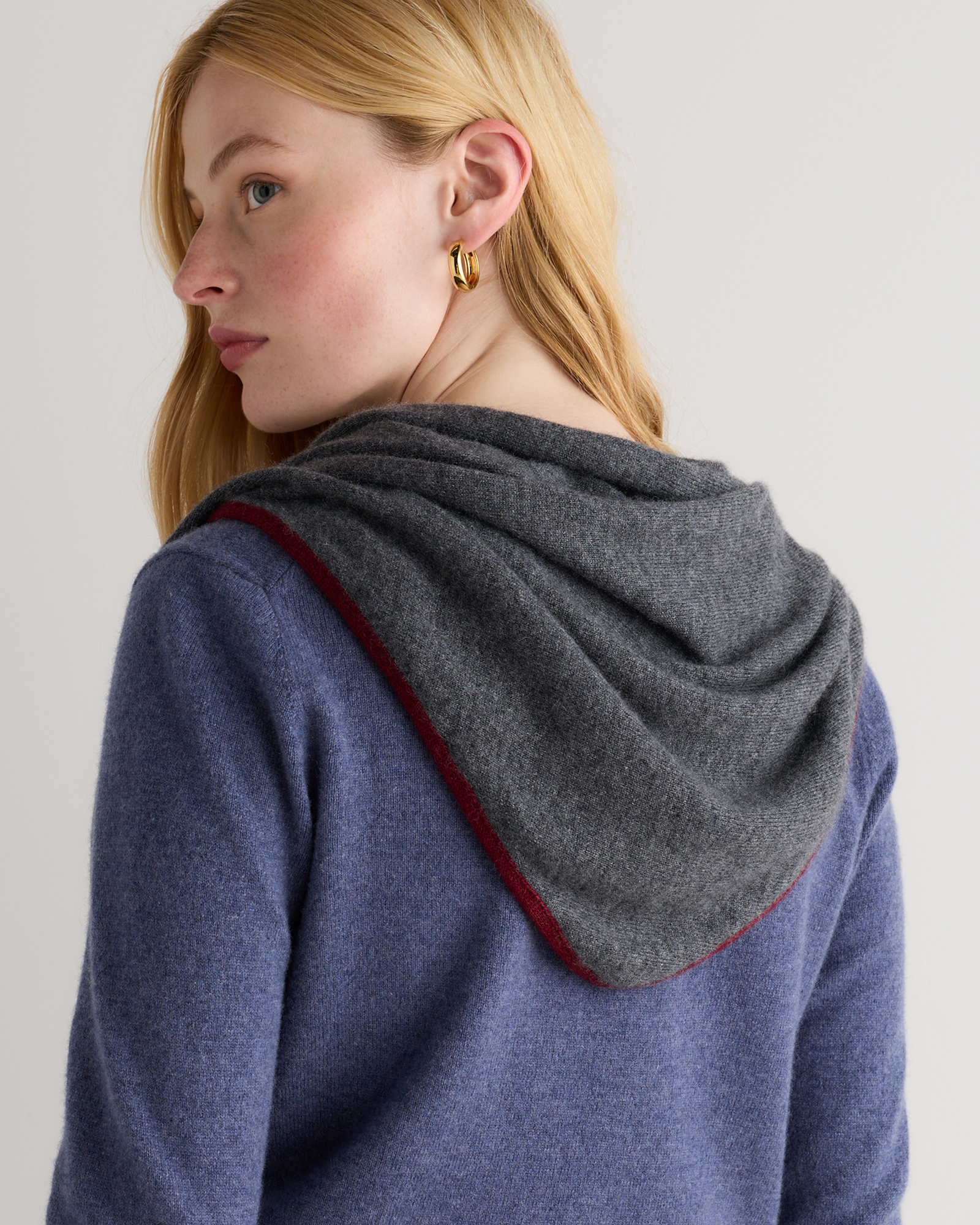 Mongolian Cashmere Triangle Scarf - thumbnail 2