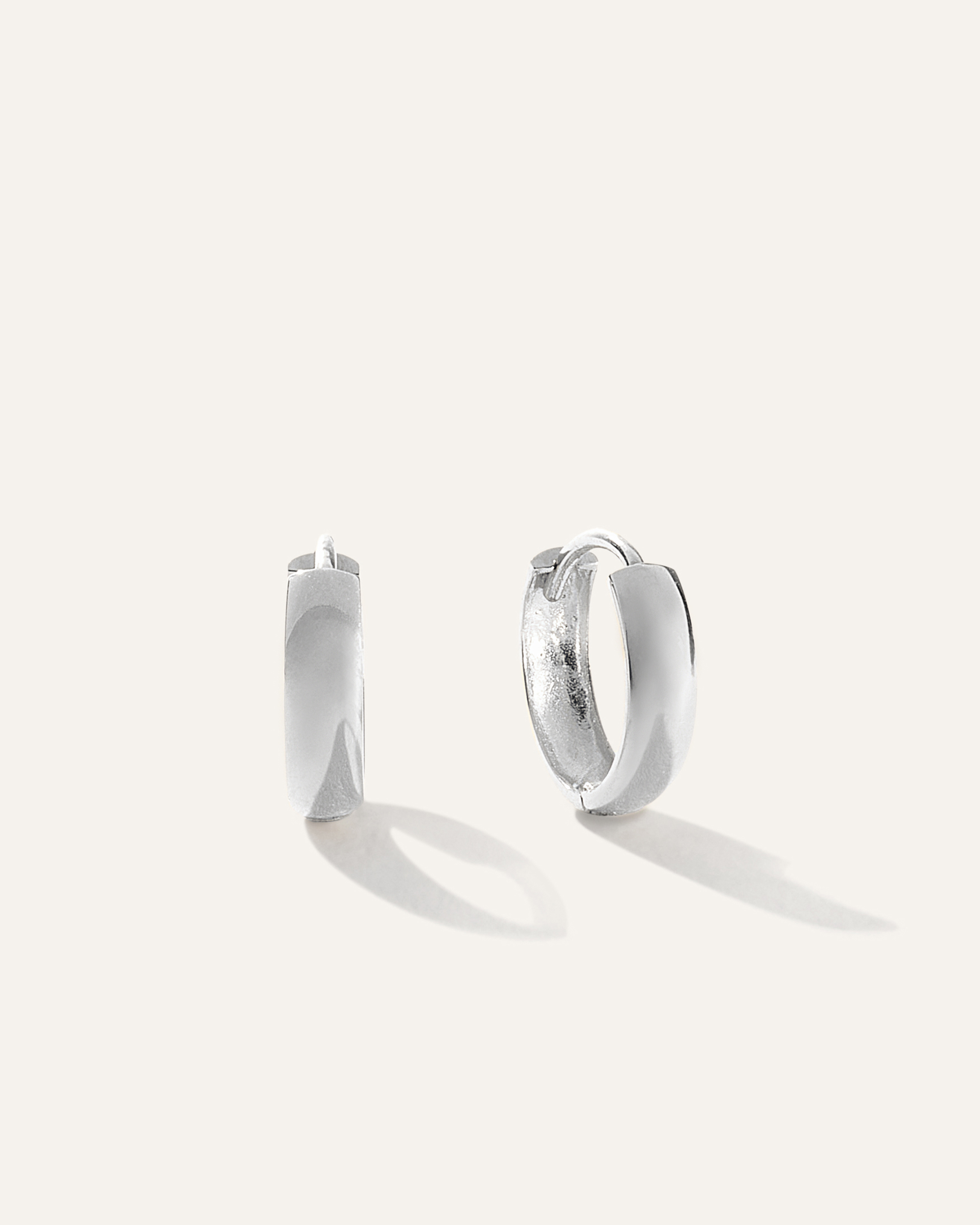 White Gold 14K Gold Bold Hoops