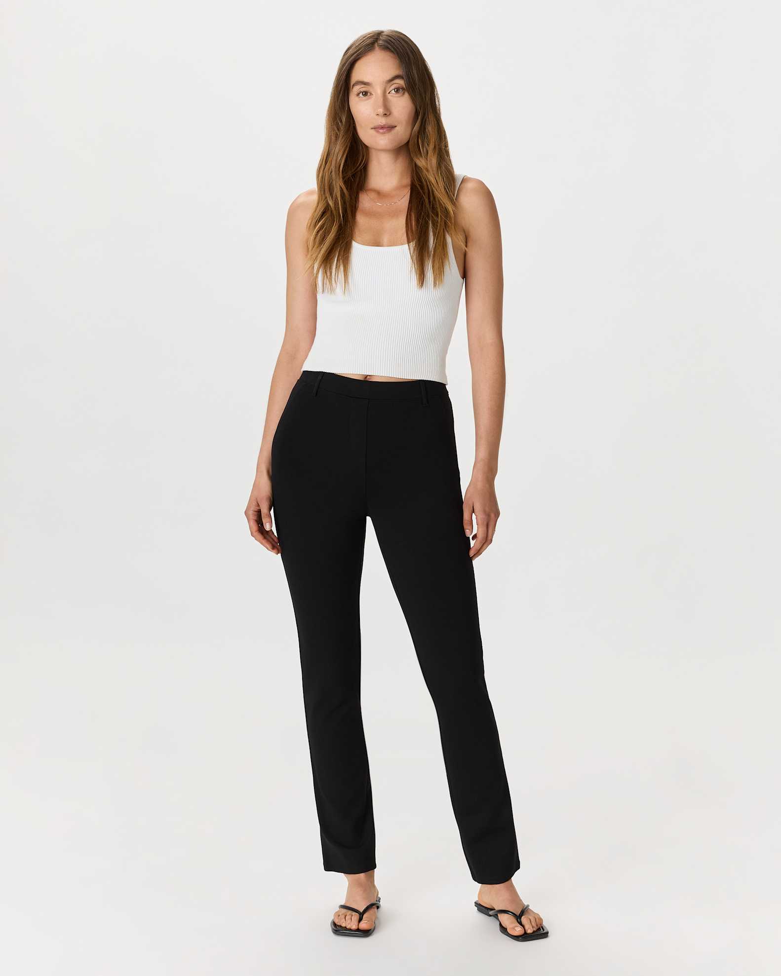 Women's Ultra-Stretch Ponte Straight Leg Pants Tall in Black, Size XL, Rayon by Quince Women's Ultra-Stretch Ponte Straight Leg Pants Tall in Black, Size XL, Rayon by Quince