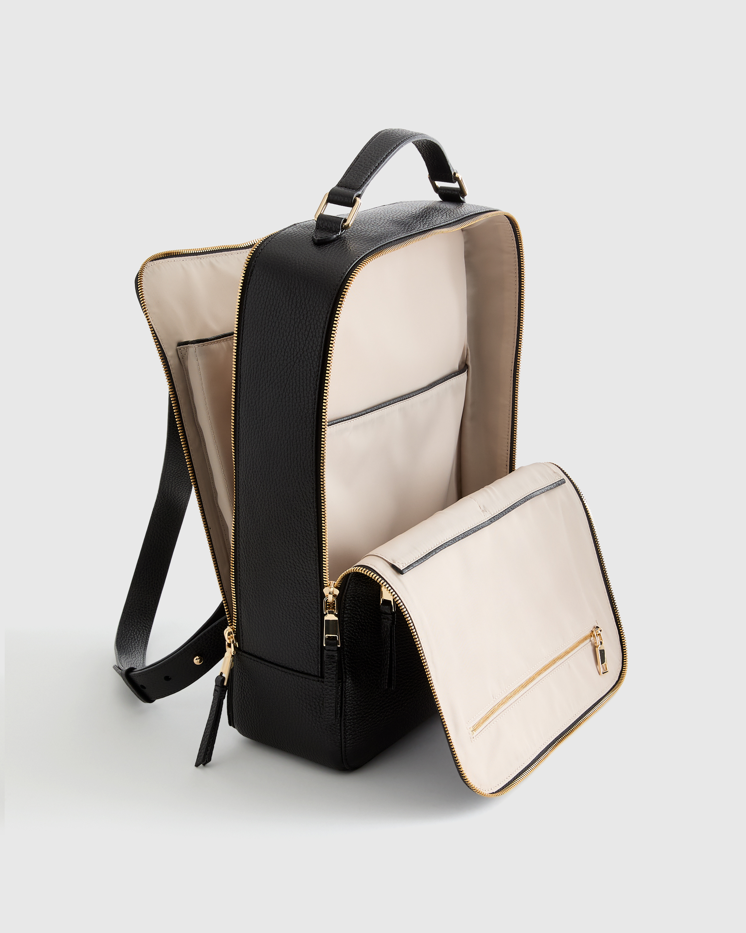Italian Leather Laptop Backpack - Thumbnail 2