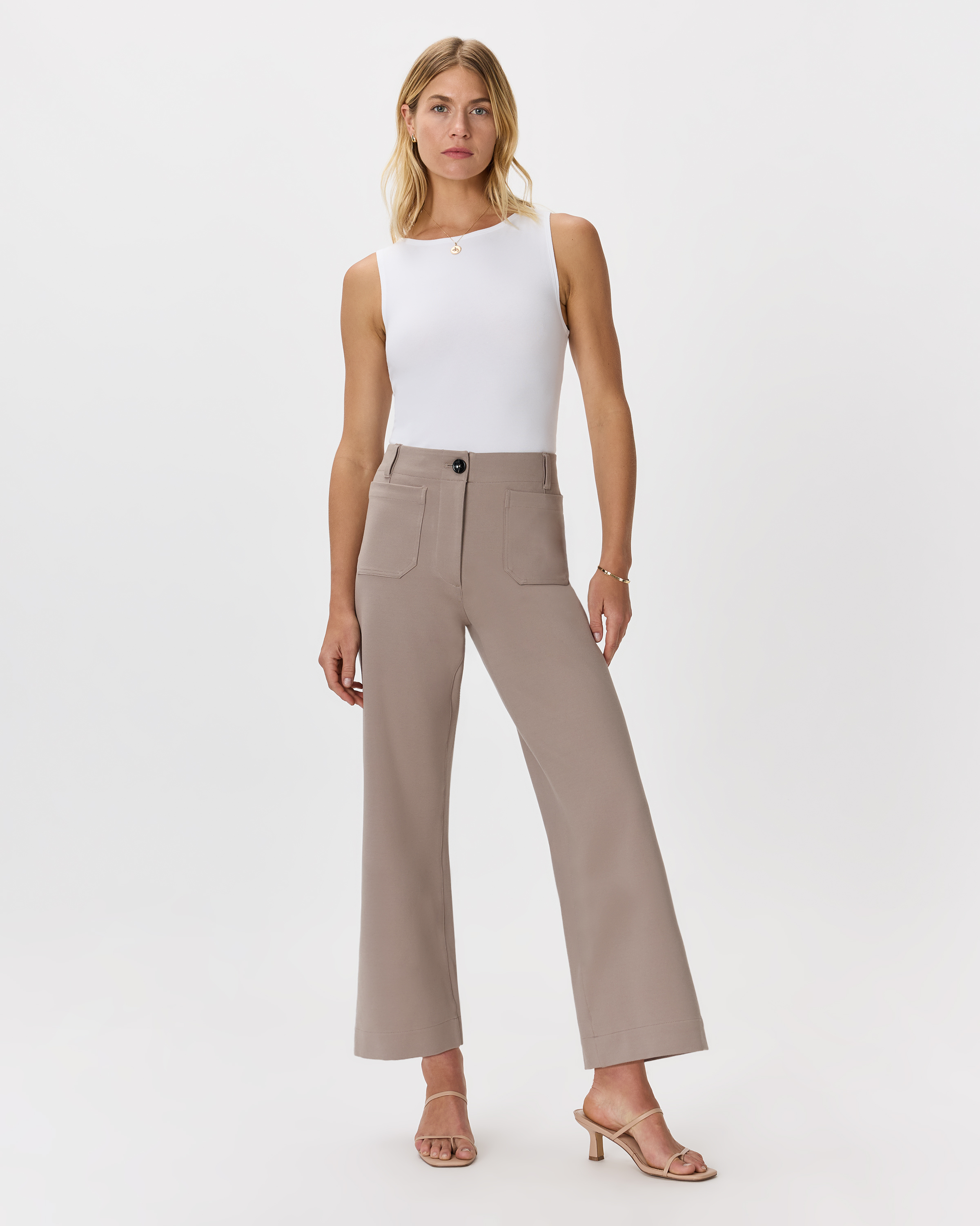 【AVALONE】TECHNICAL CROPPED WIDE TROUSERS AVALONE】TECHNICAL CROPPED WIDE TROUSERS