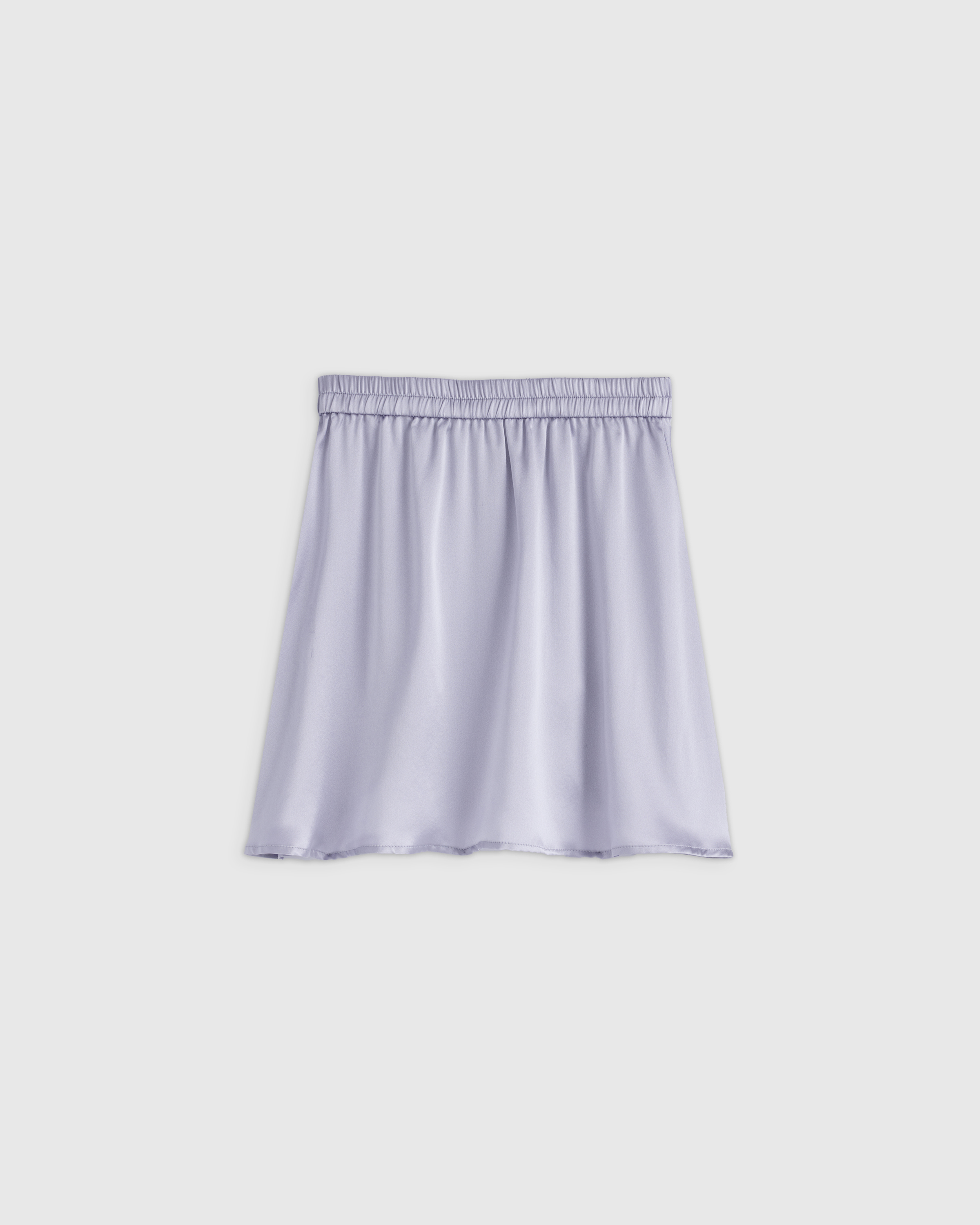 Grey Lilac 100% Washable Silk Mini Skirt