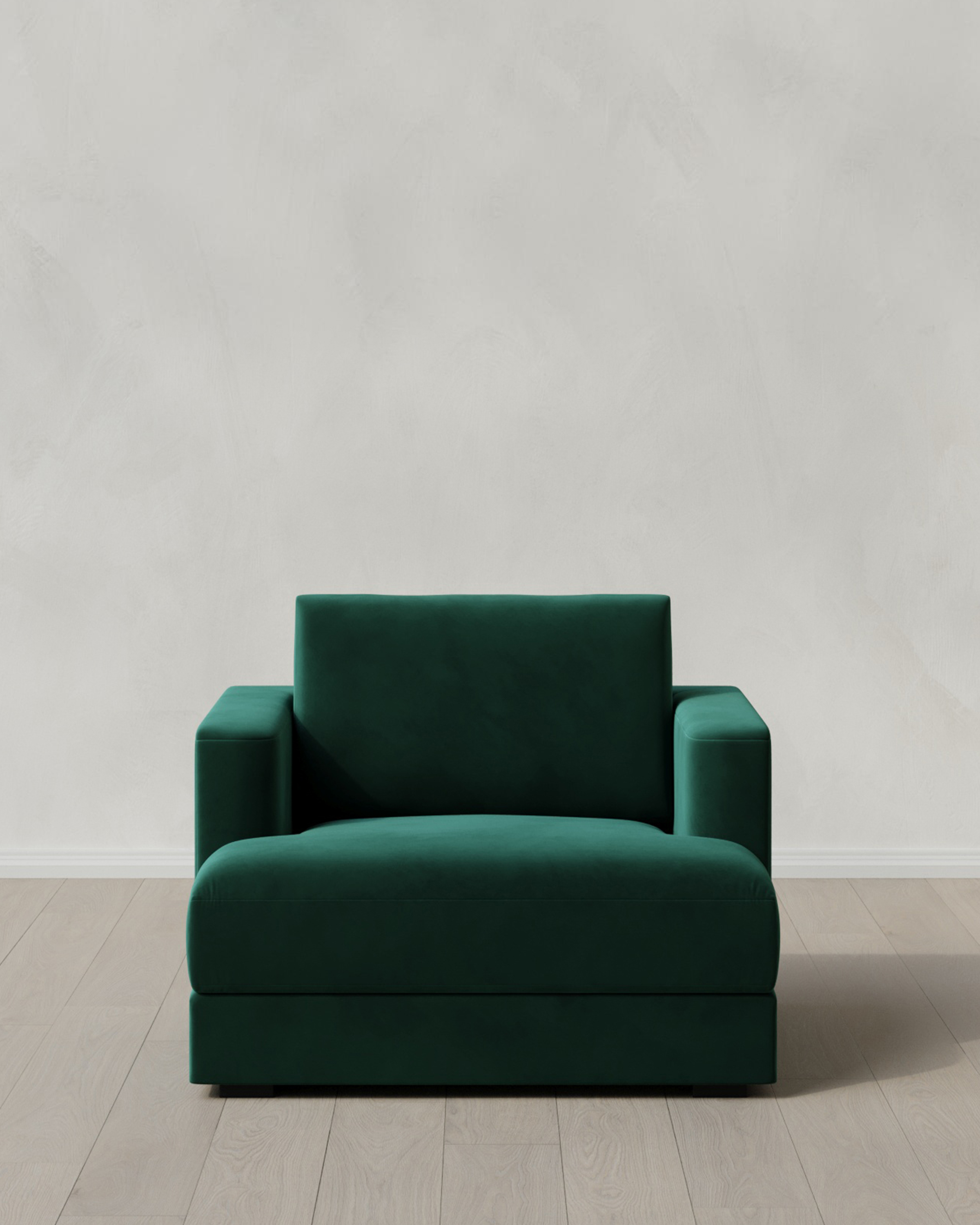 Spruce Sierra Curved Arm Accent Chair in Performance Velvet