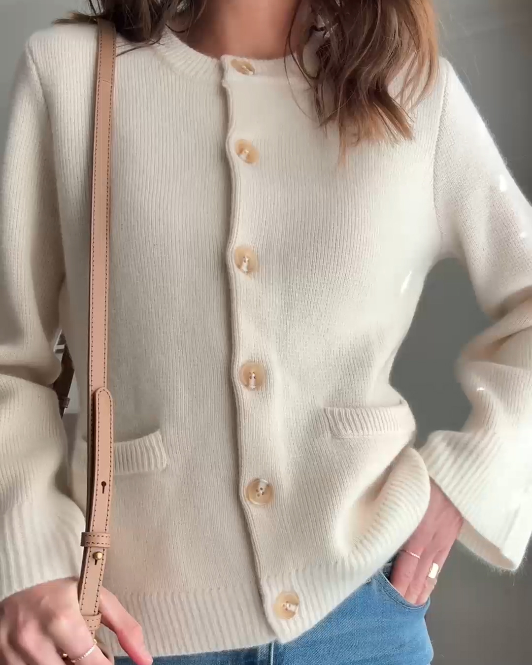 Mongolian Cashmere Structured Cardigan