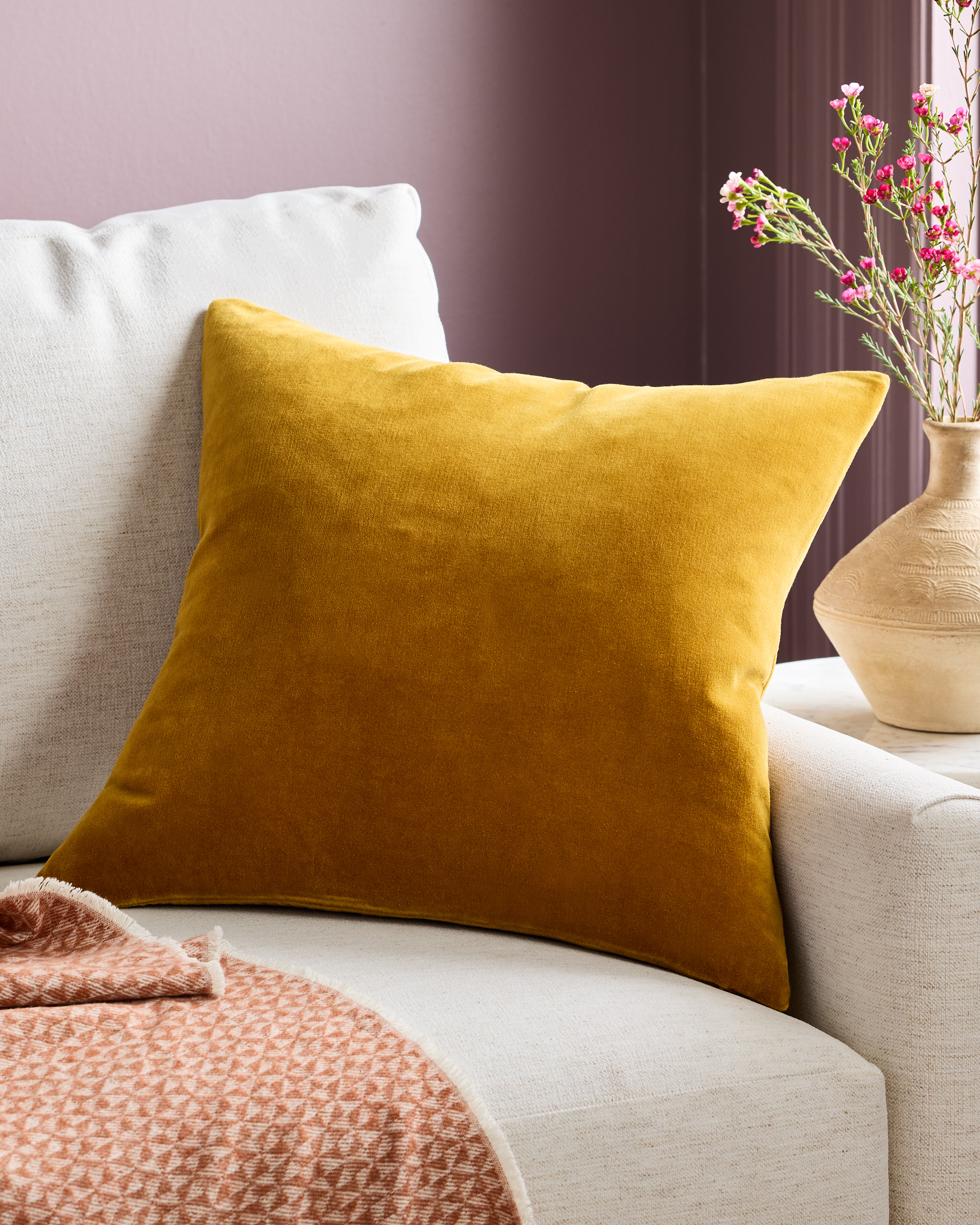 Marigold Classic Cotton Velvet Pillow Cover