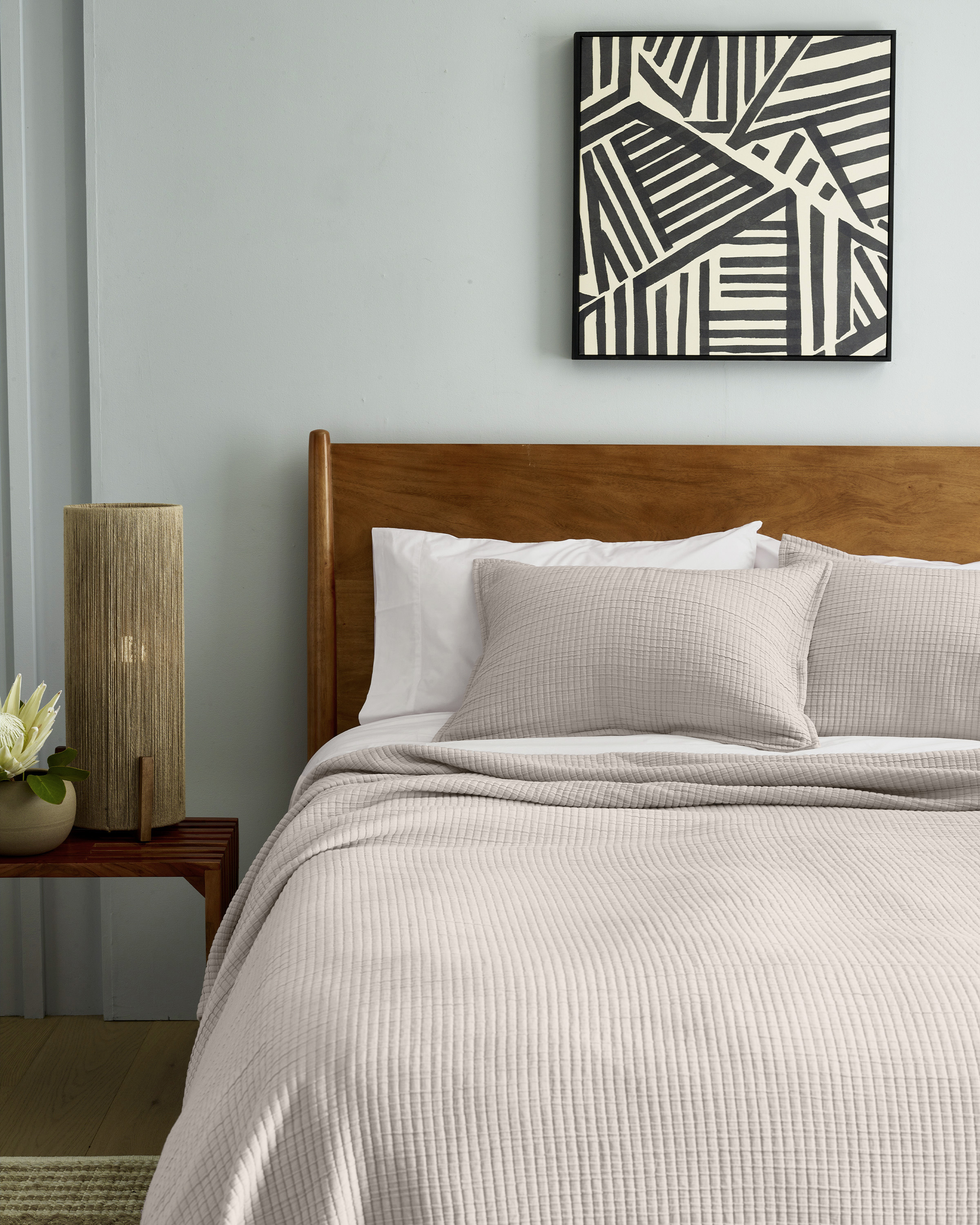 Sand Organic Ribbed Cotton Shams