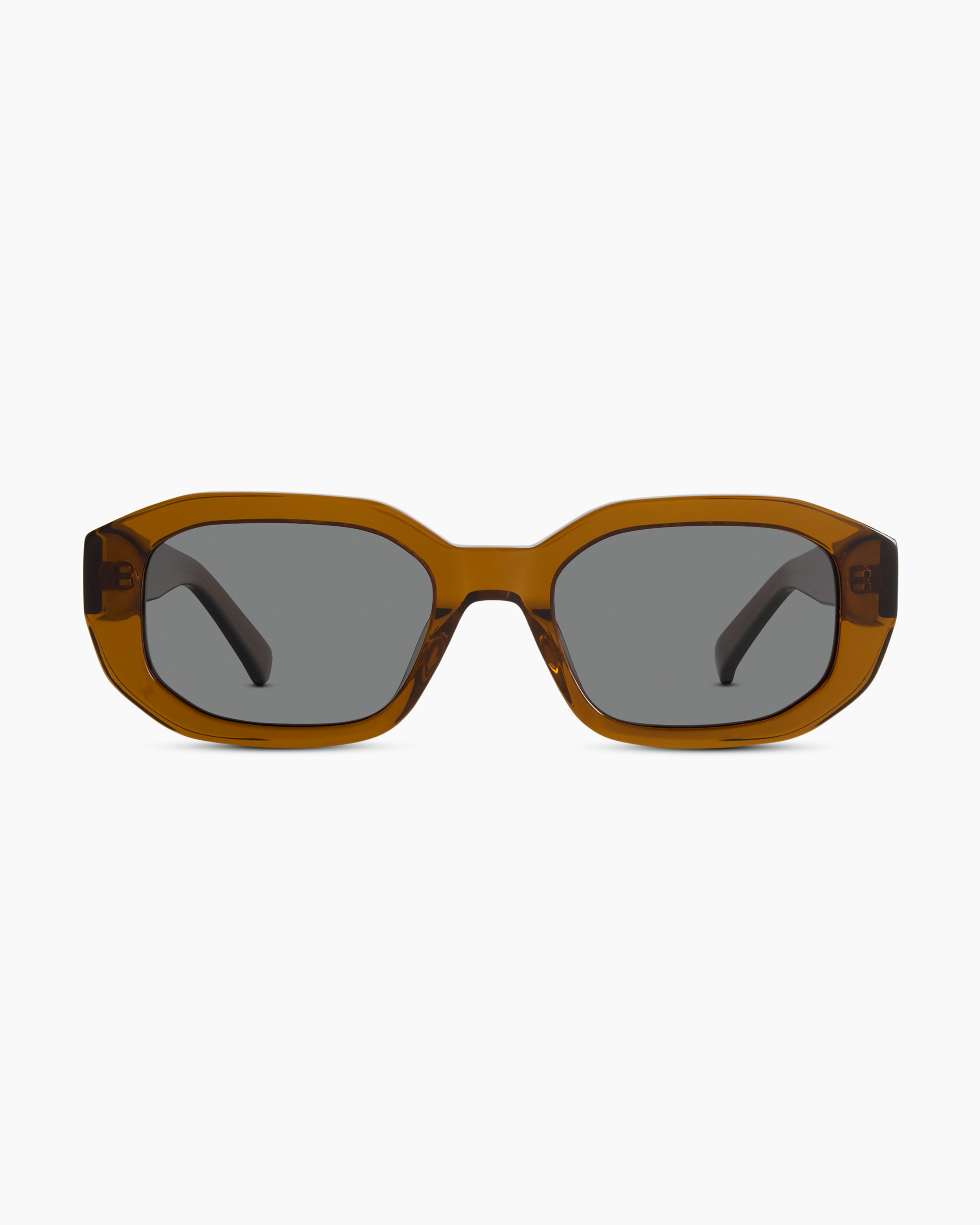 Quince Women's Barbados Polarized Acetate Sunglasses In Clear Spice With Grey Lens