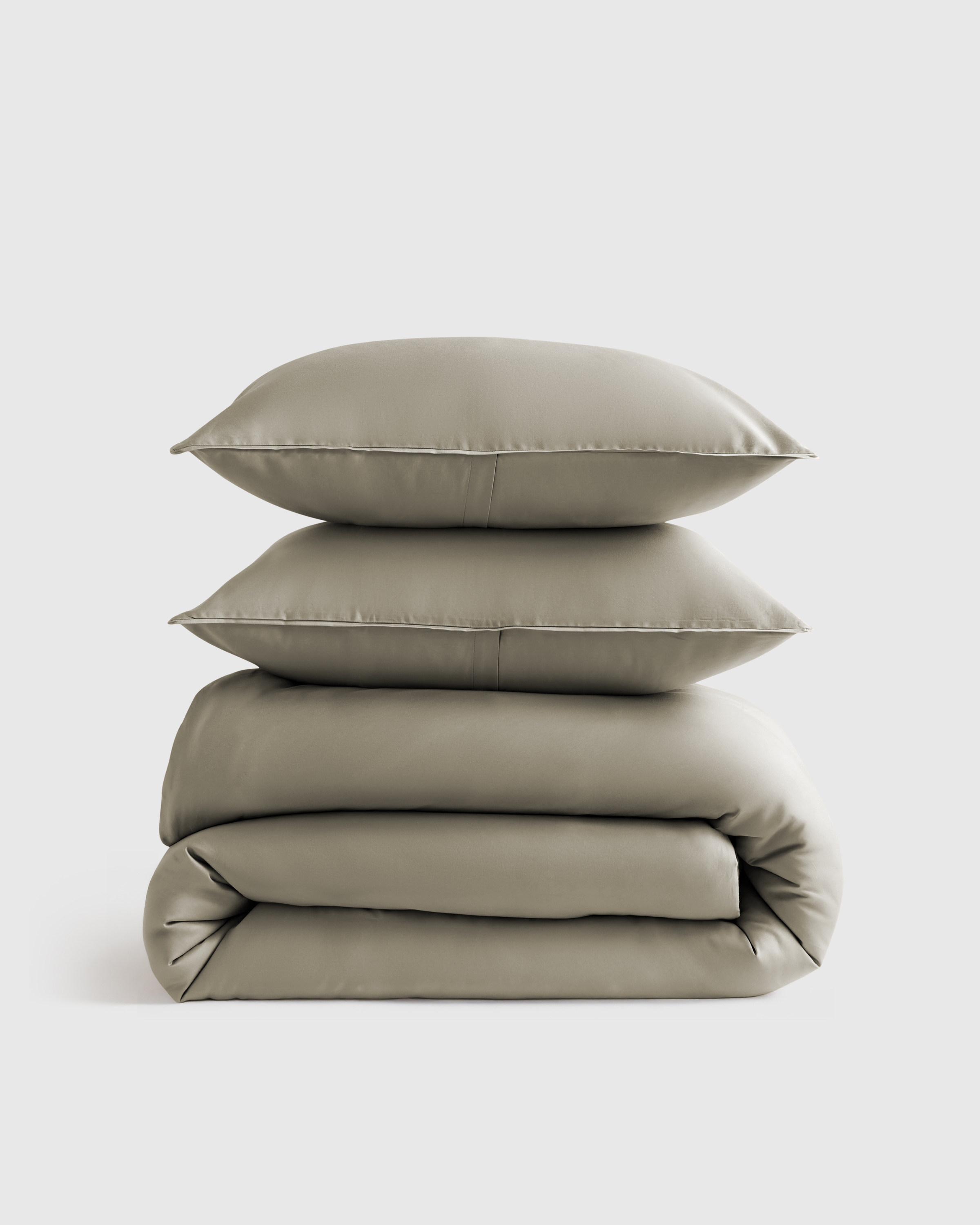organic cotton sateen comforter set, full/queen, dried sage