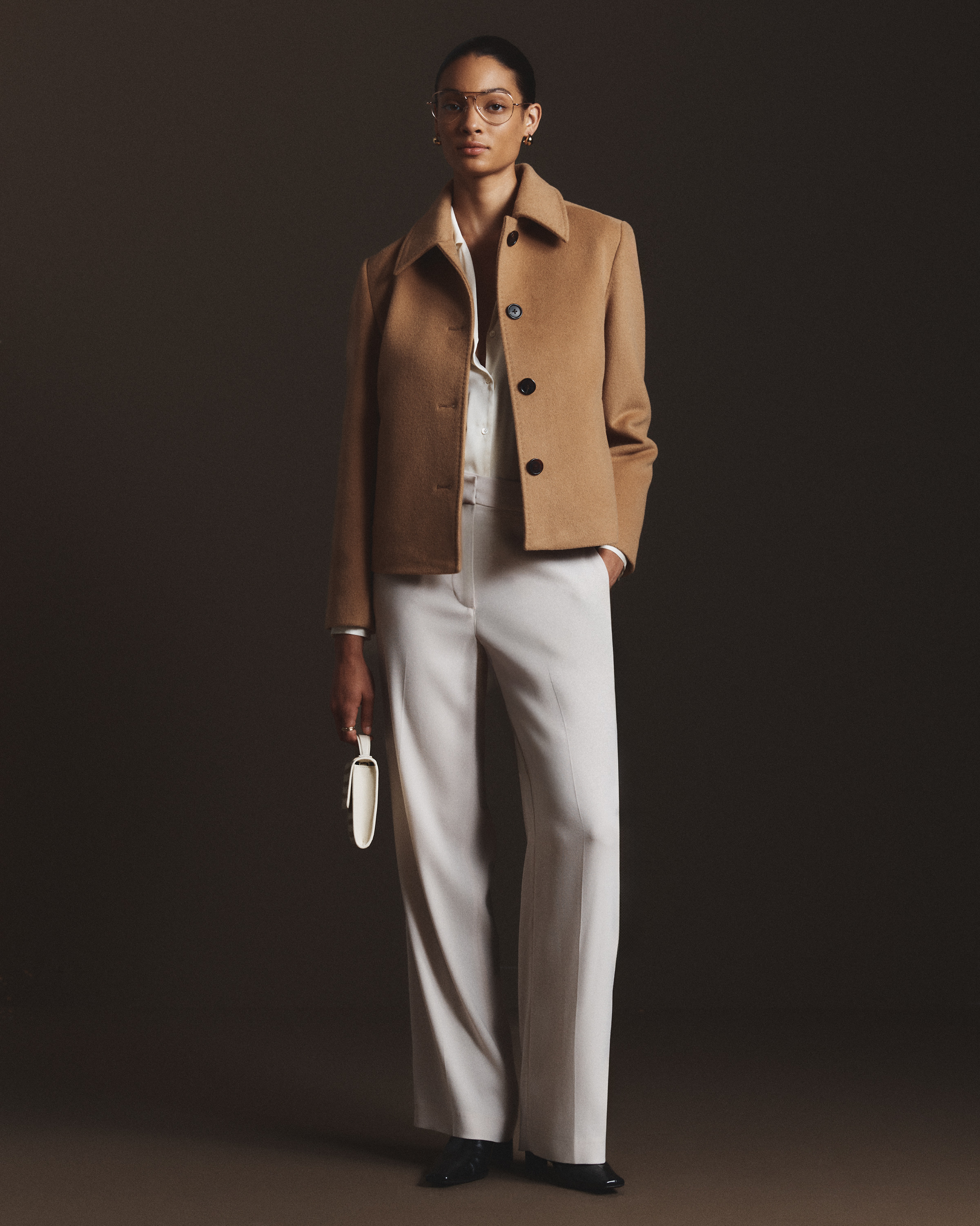 ジャケット・アウター WOOL CASHMERE SHORT COAT Wool Cashmere Short Coat in Caramel