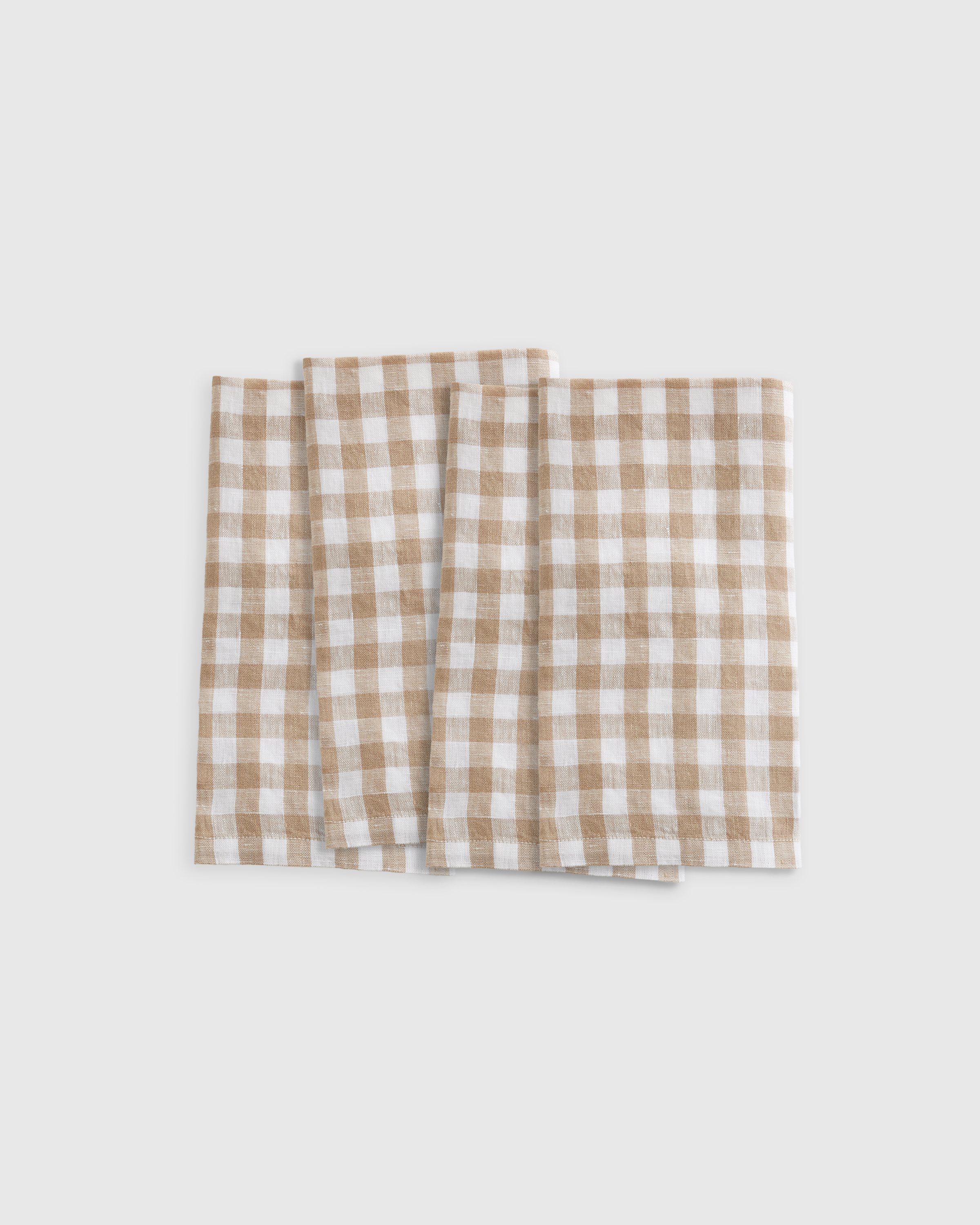 Cafe European Linen Gingham Napkins (Set of 4)