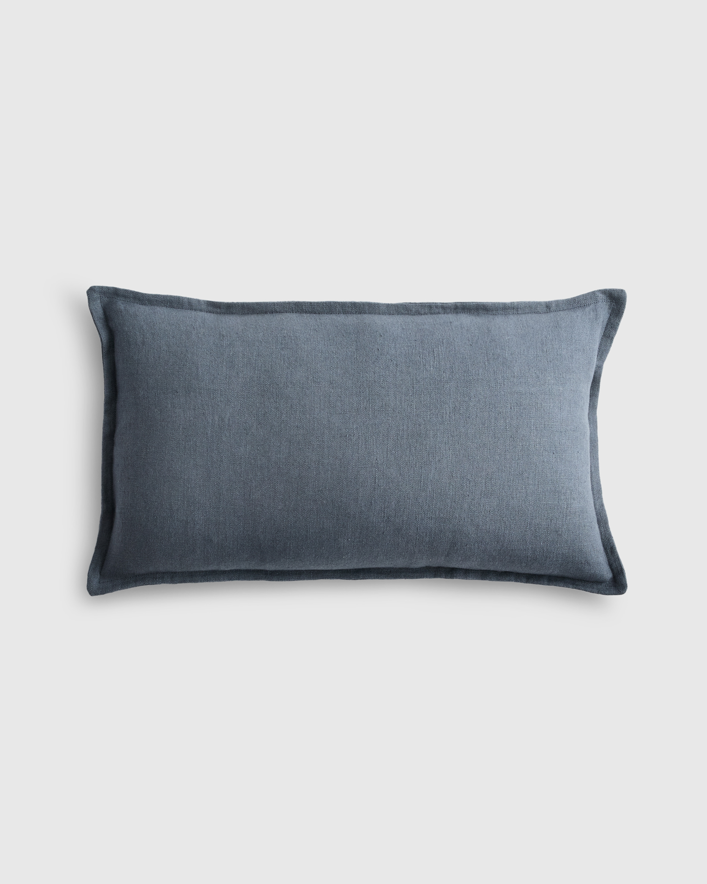 European Linen Flange Edge Pillow Cover, 20x20, Nightfall