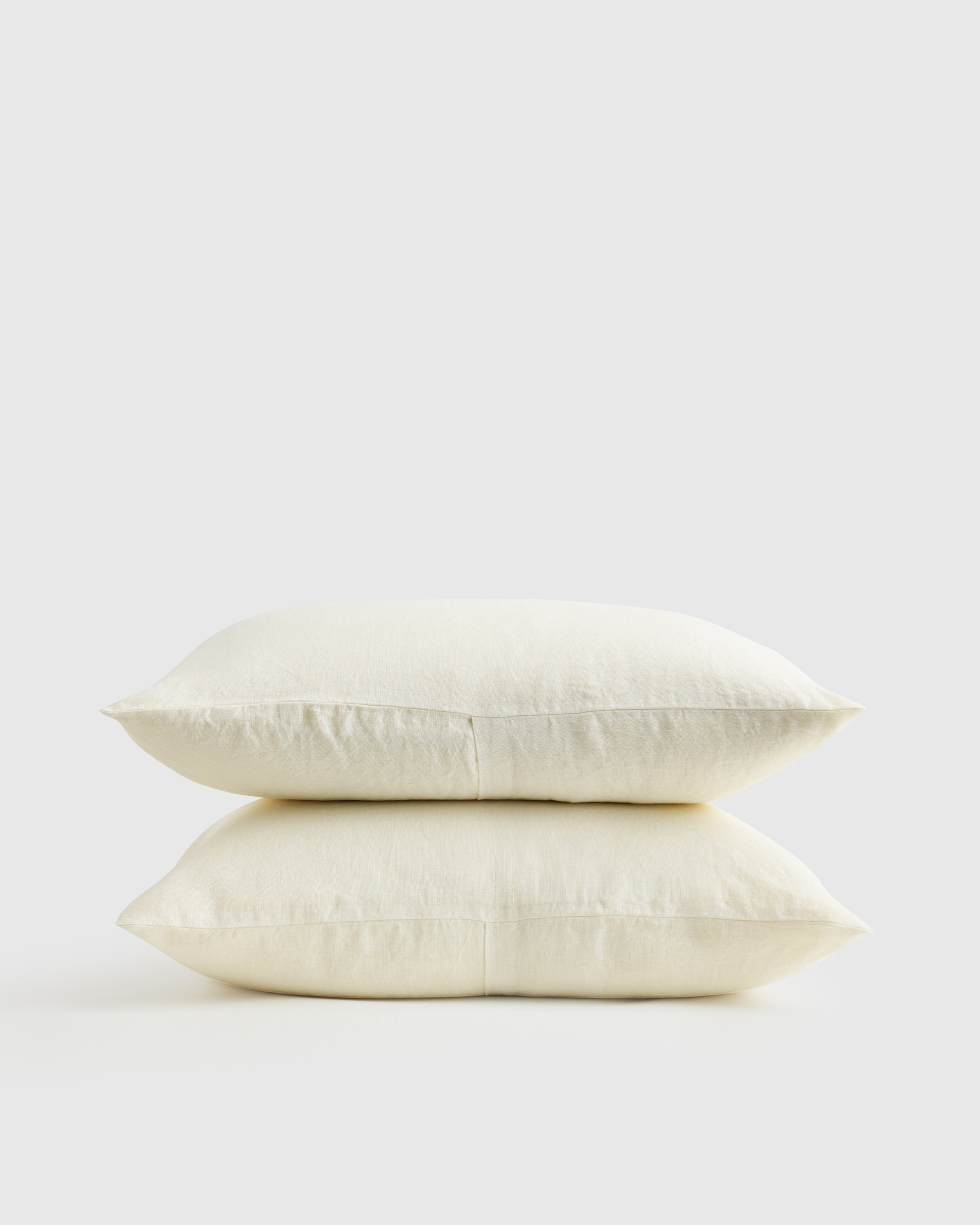European Linen Sham Set, Standard, Ivory