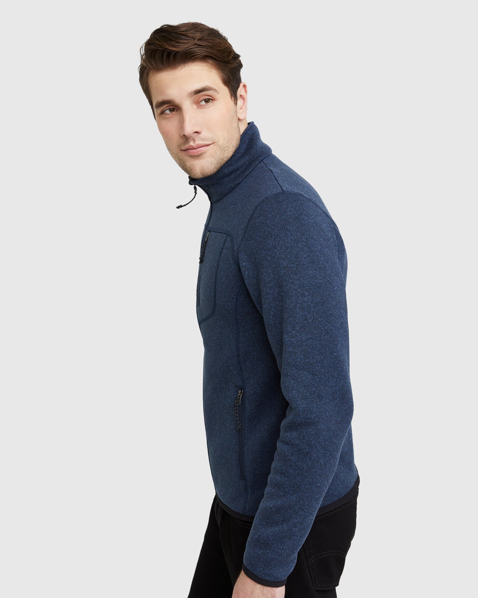 Full Zip Sweater Fleece Jacket - 13649826447471
