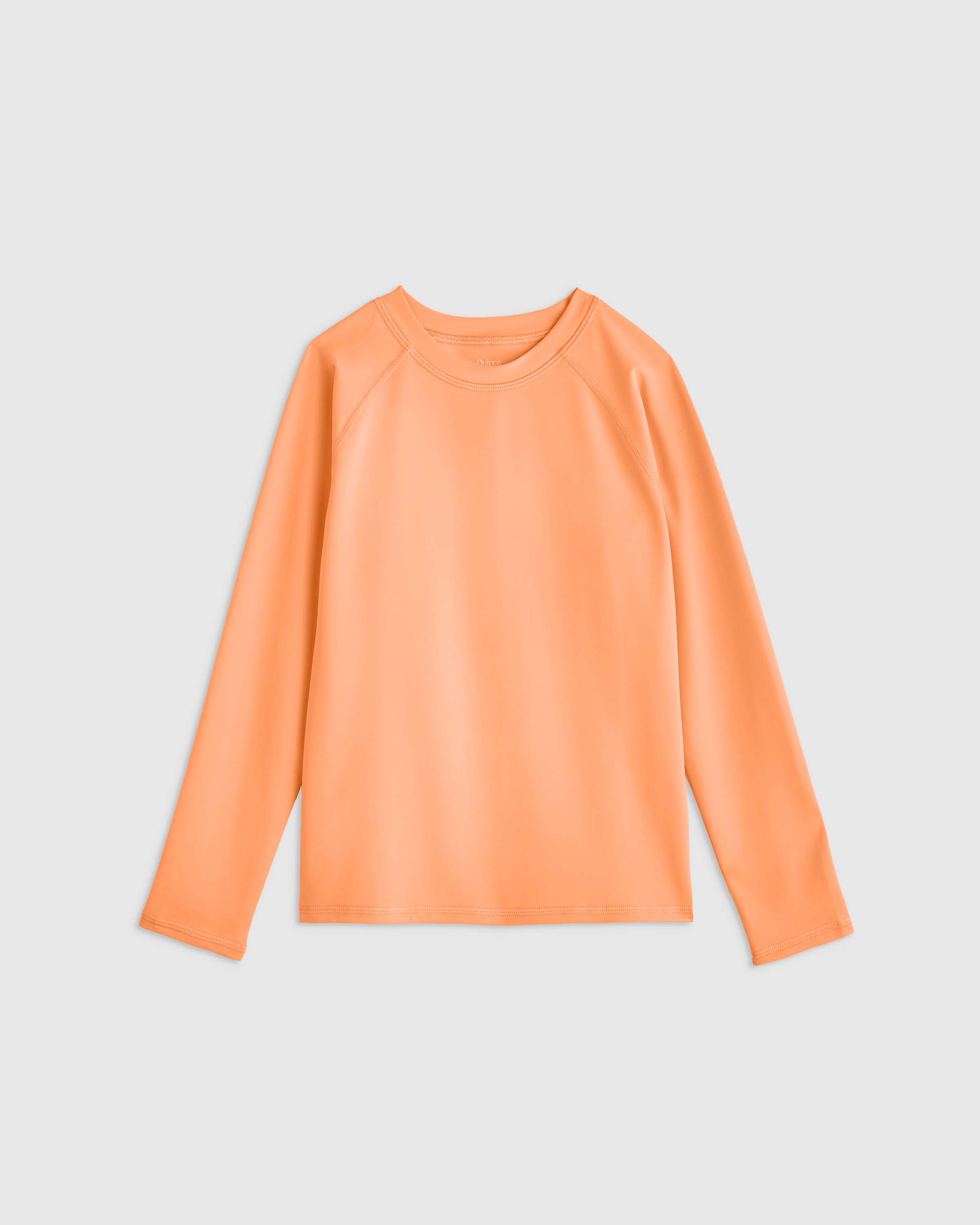 Coral Orange Long Sleeve Raglan Rash Guard