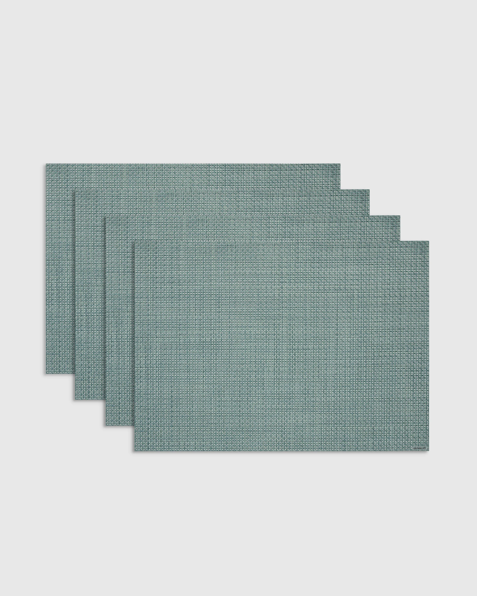 Basketweave Easy-Care Rectangular Placemat, Set of 4 by Chilewich - Denim