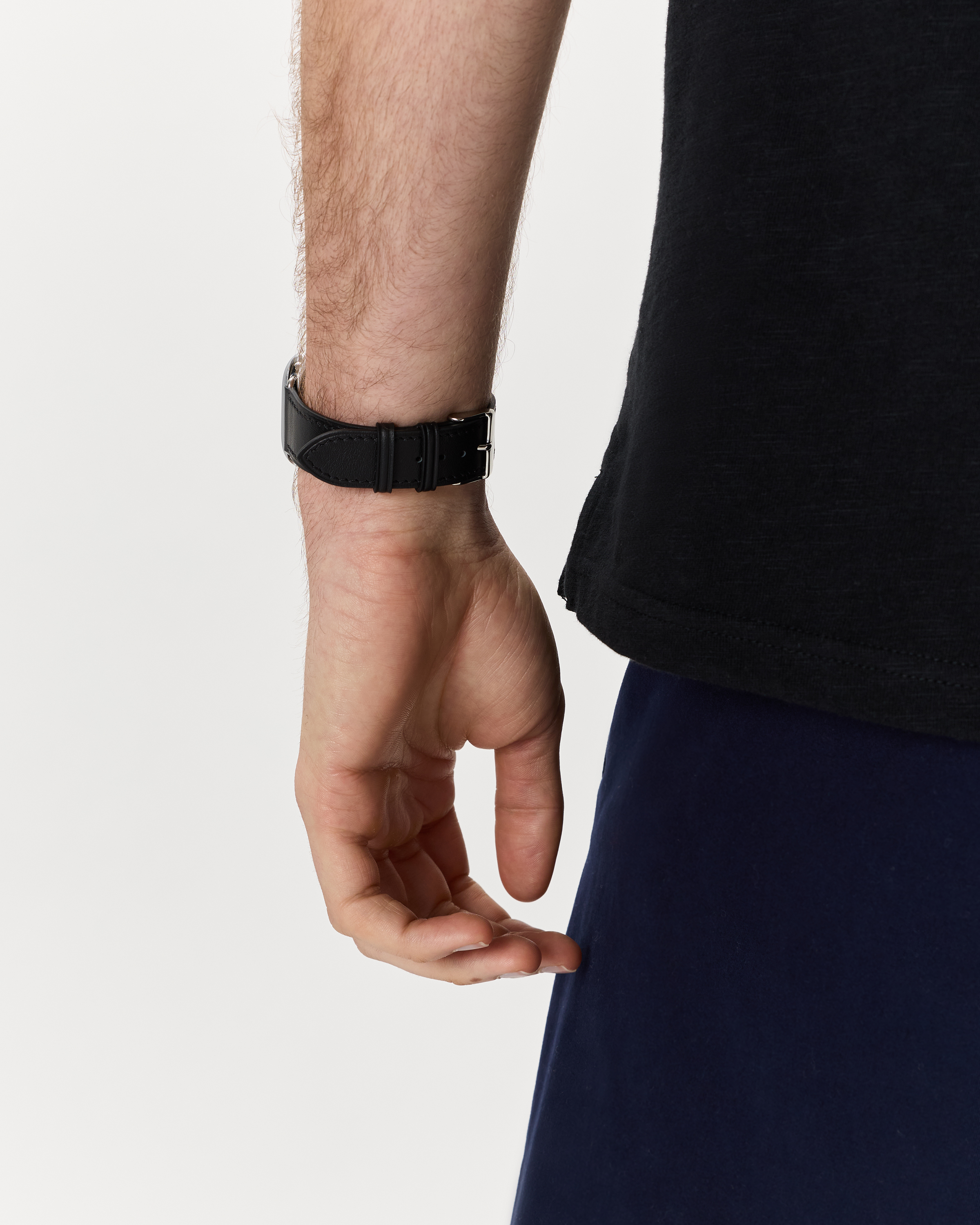 時計 SOPHNET. Leather Apple Watchband Leather Apple Watch Band in Black