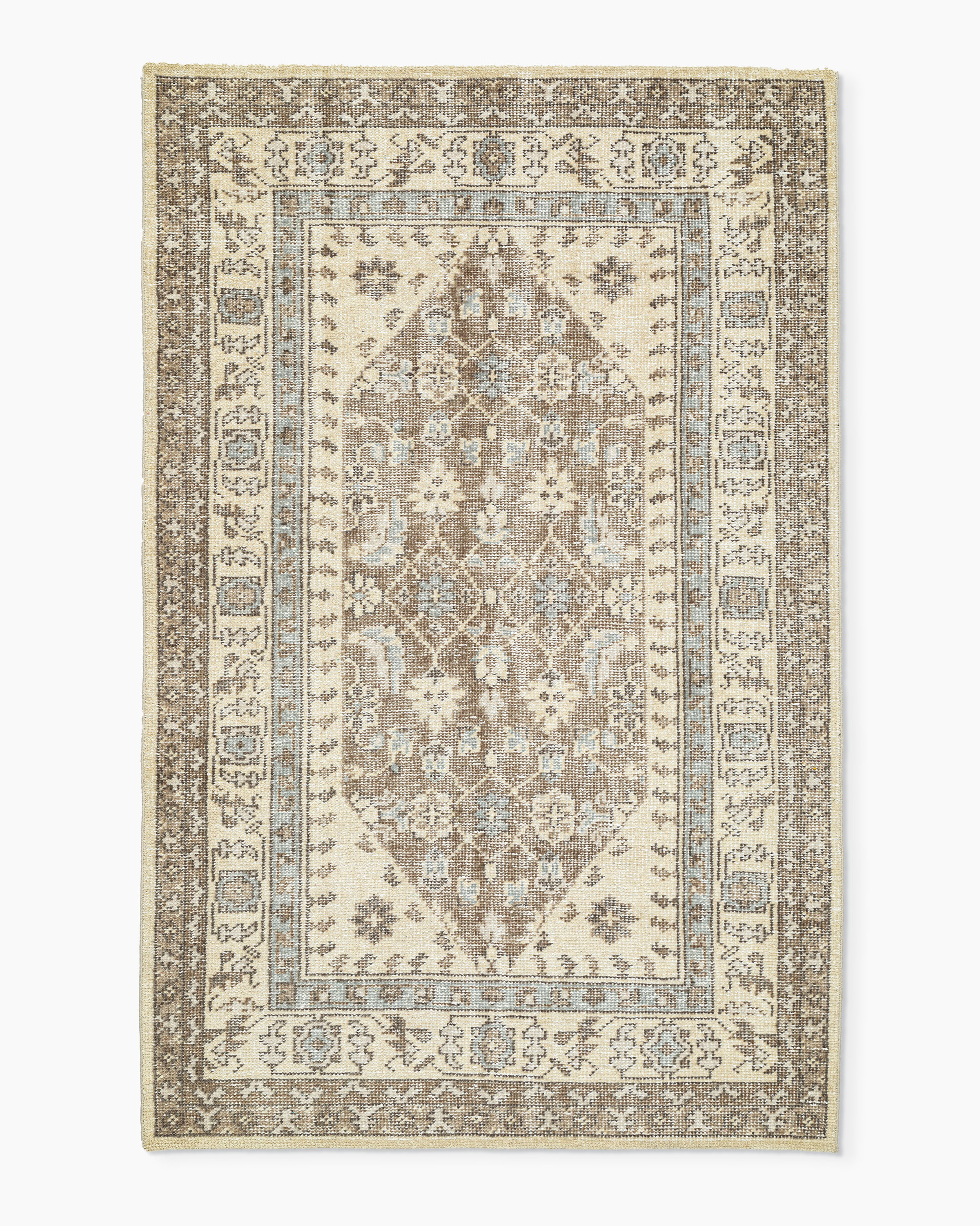 Pierce Hand-Knotted Wool Rug, 3' x 5', Beige Multi