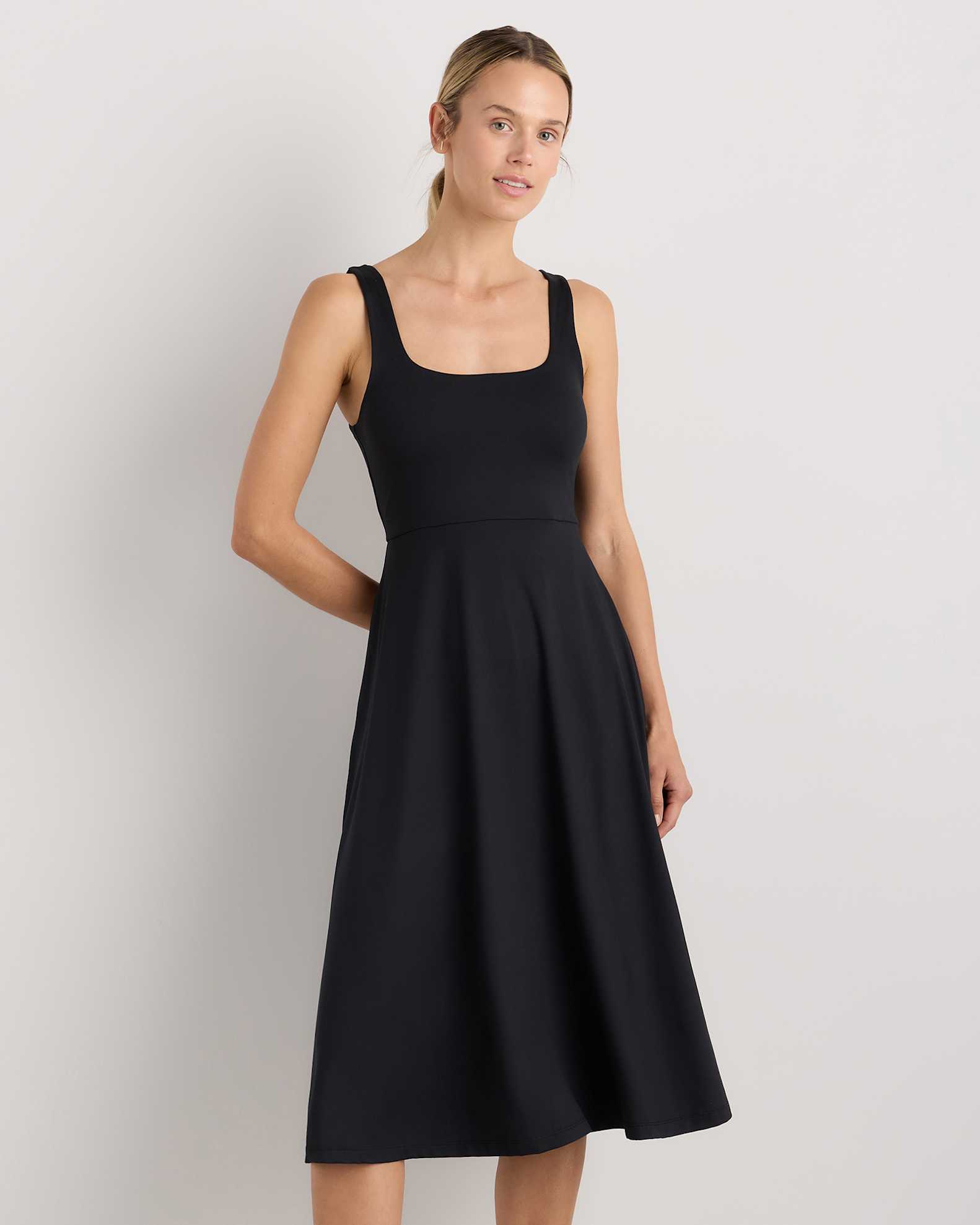Flowknit Breeze Fit & Flare Dress in True Black Flowknit Breeze Fit & Flare Dress in True Black