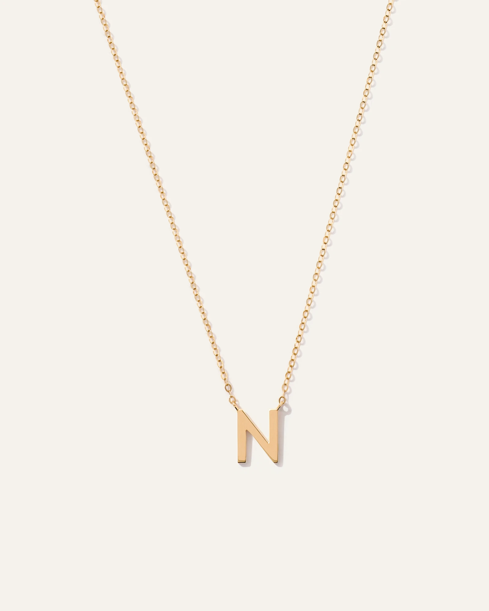 14K Gold Letter Necklace in Yellow Gold