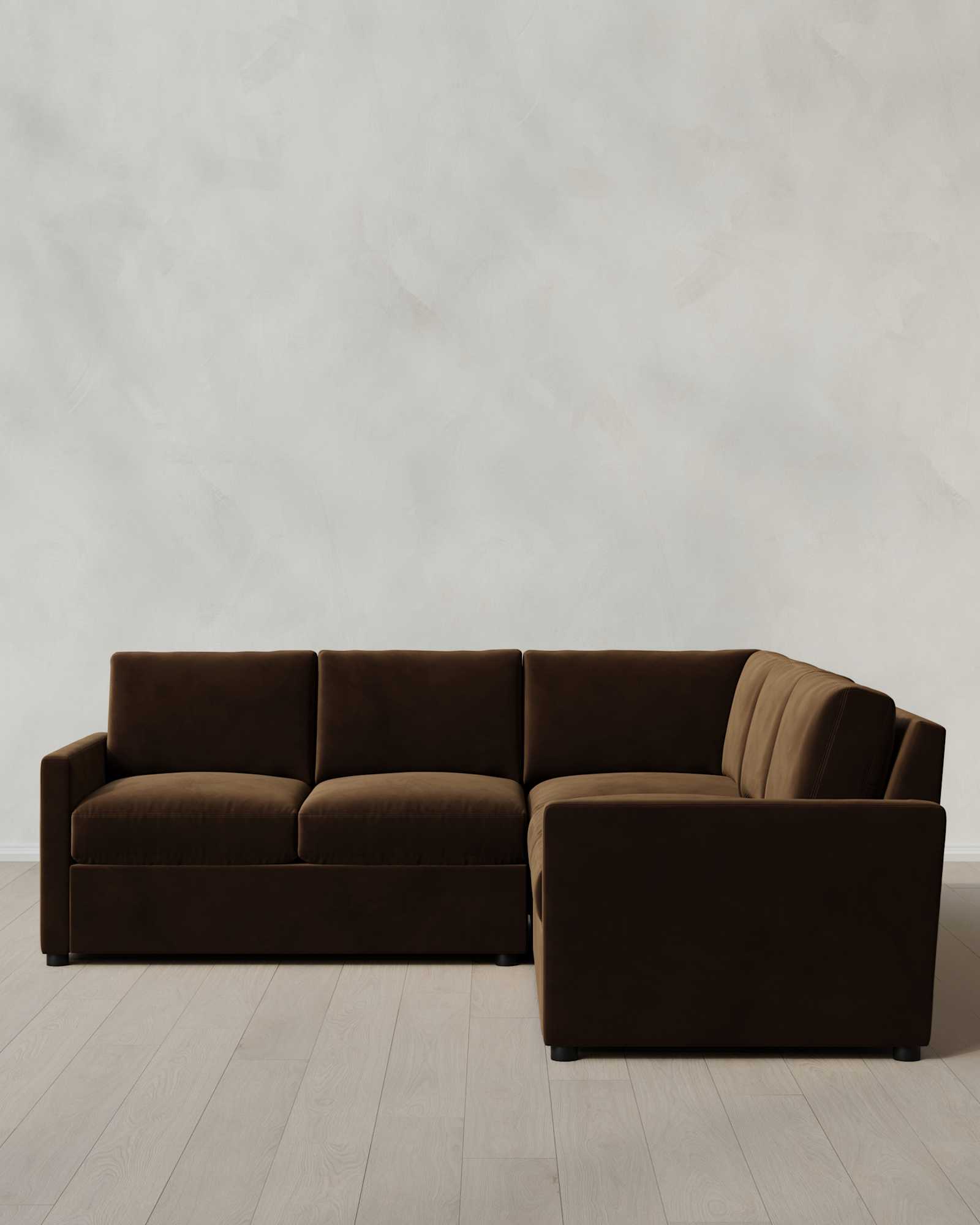 L Sectional Performance Velvet Java