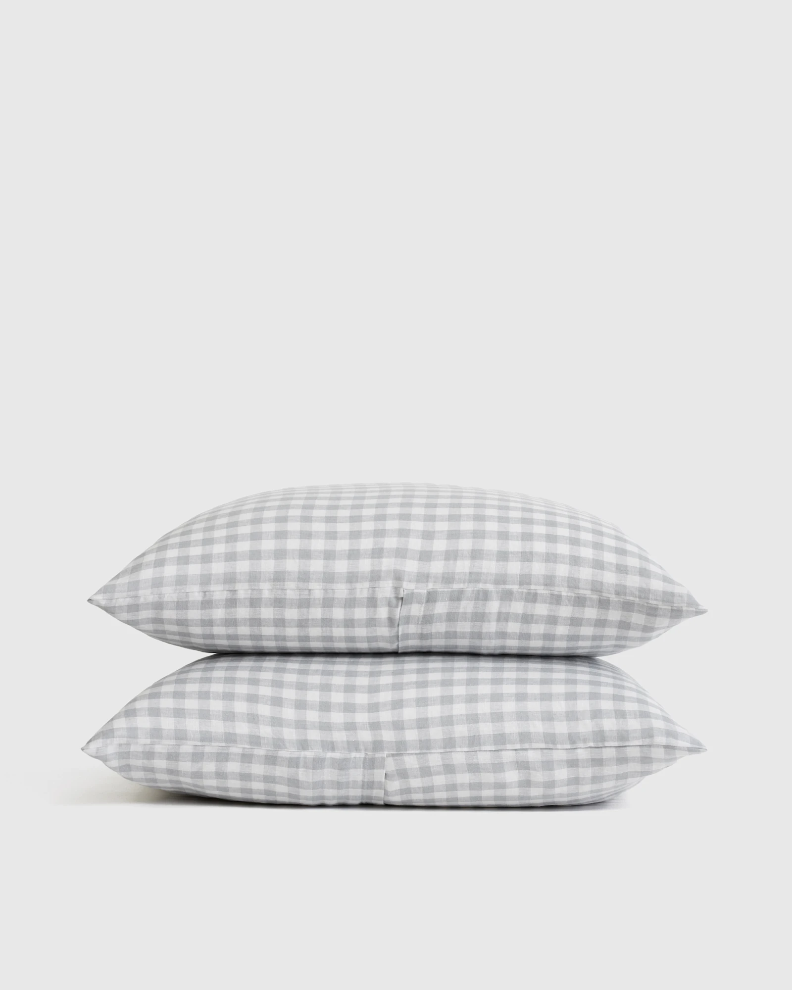 100% European Linen Gingham Sham Set