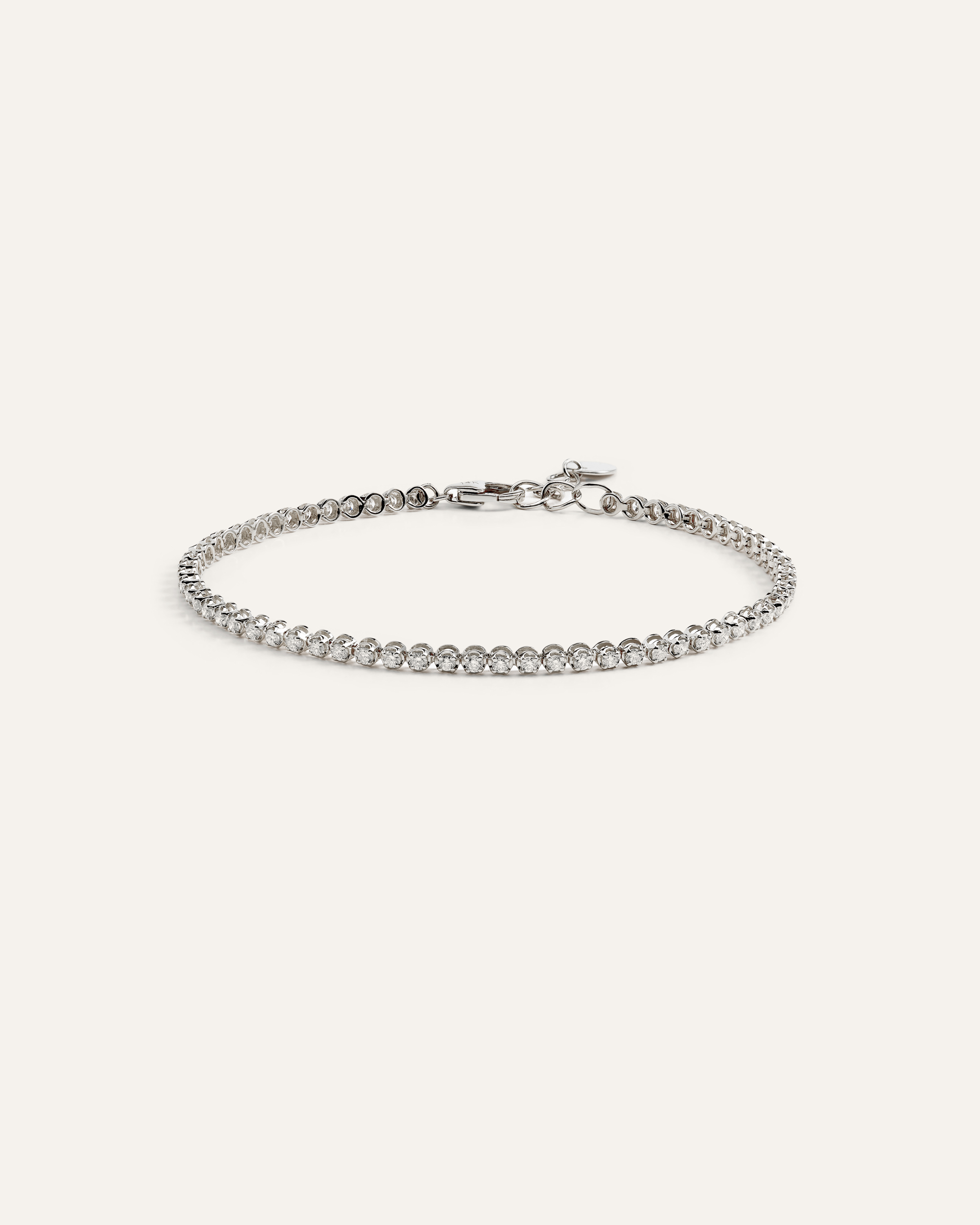 White Gold 14K Gold Diamond Petite Tennis Bracelet - 1ctw