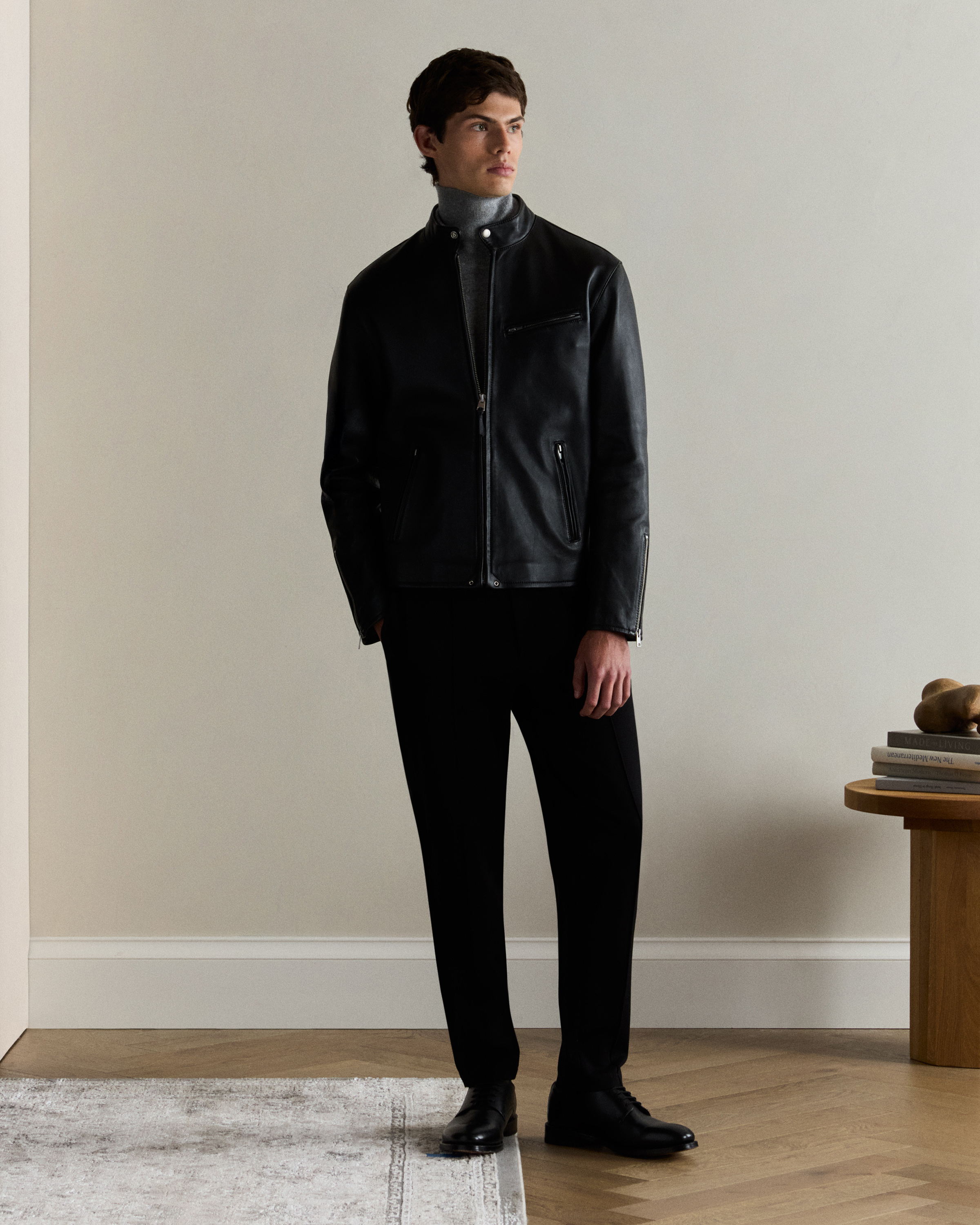 メンズウェア SY32 CARVICO425HIGH STRETCH PINTUCKPANTS Stretch Knit Pintuck Trouser in Black