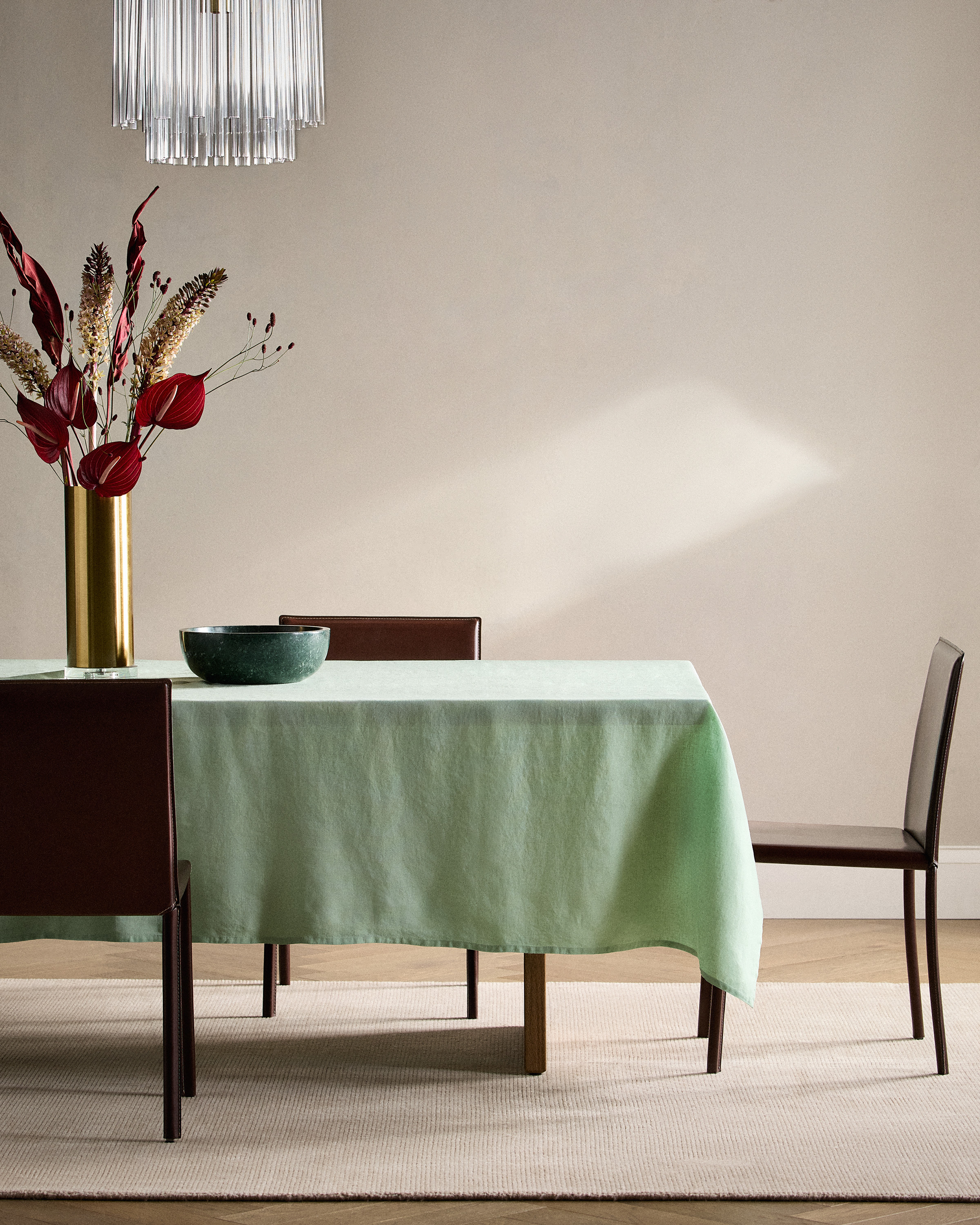 Jade European Linen Tablecloth