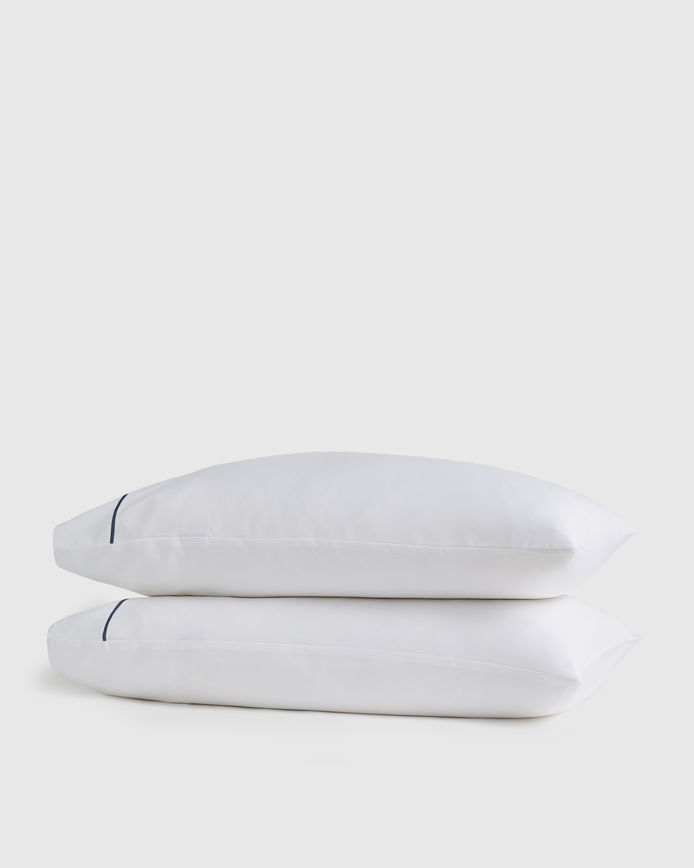 White/Mineral Signature Giza Cotton Sateen Embroidered Pillowcase Set